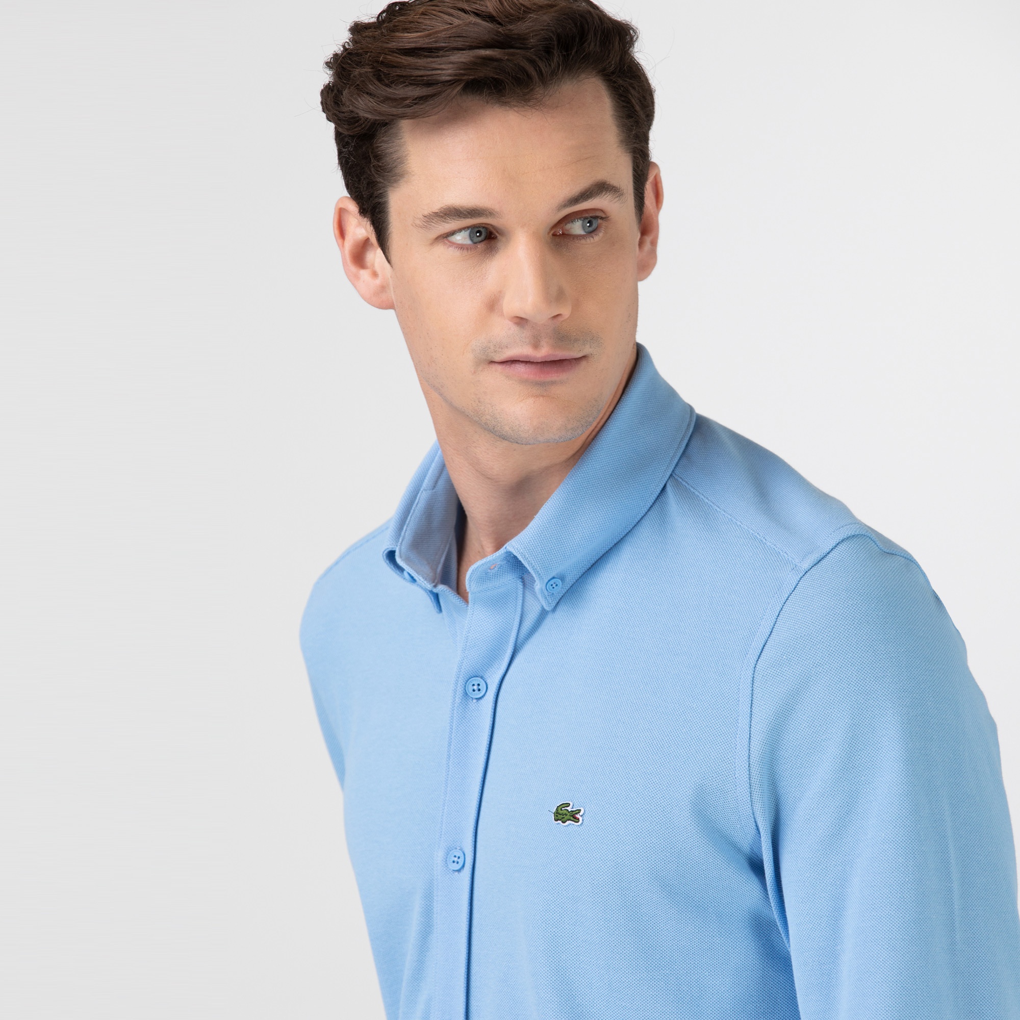 Lacoste Erkek Slim Fit Mavi Gömlek