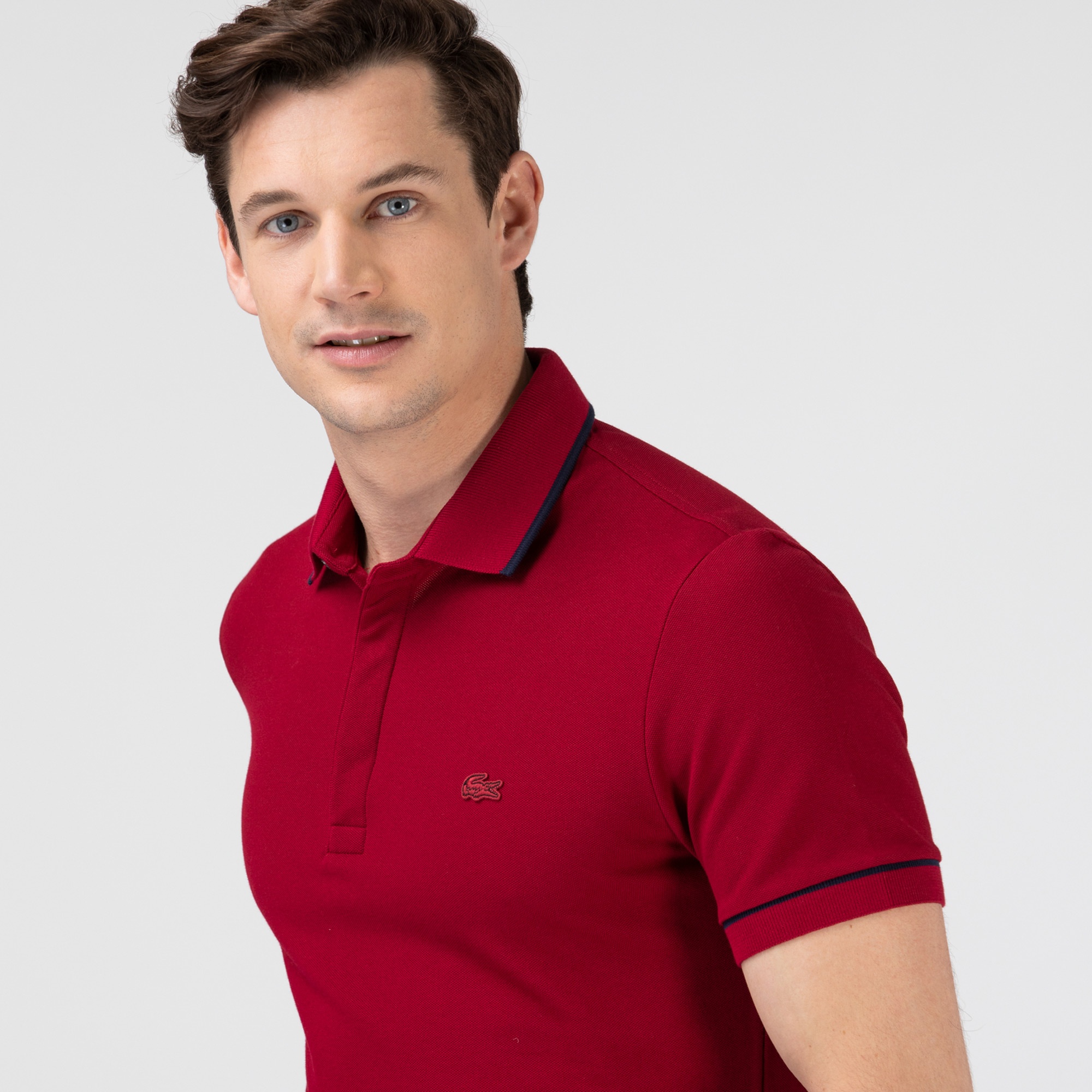 Lacoste Erkek Regular Fit Bordo Polo