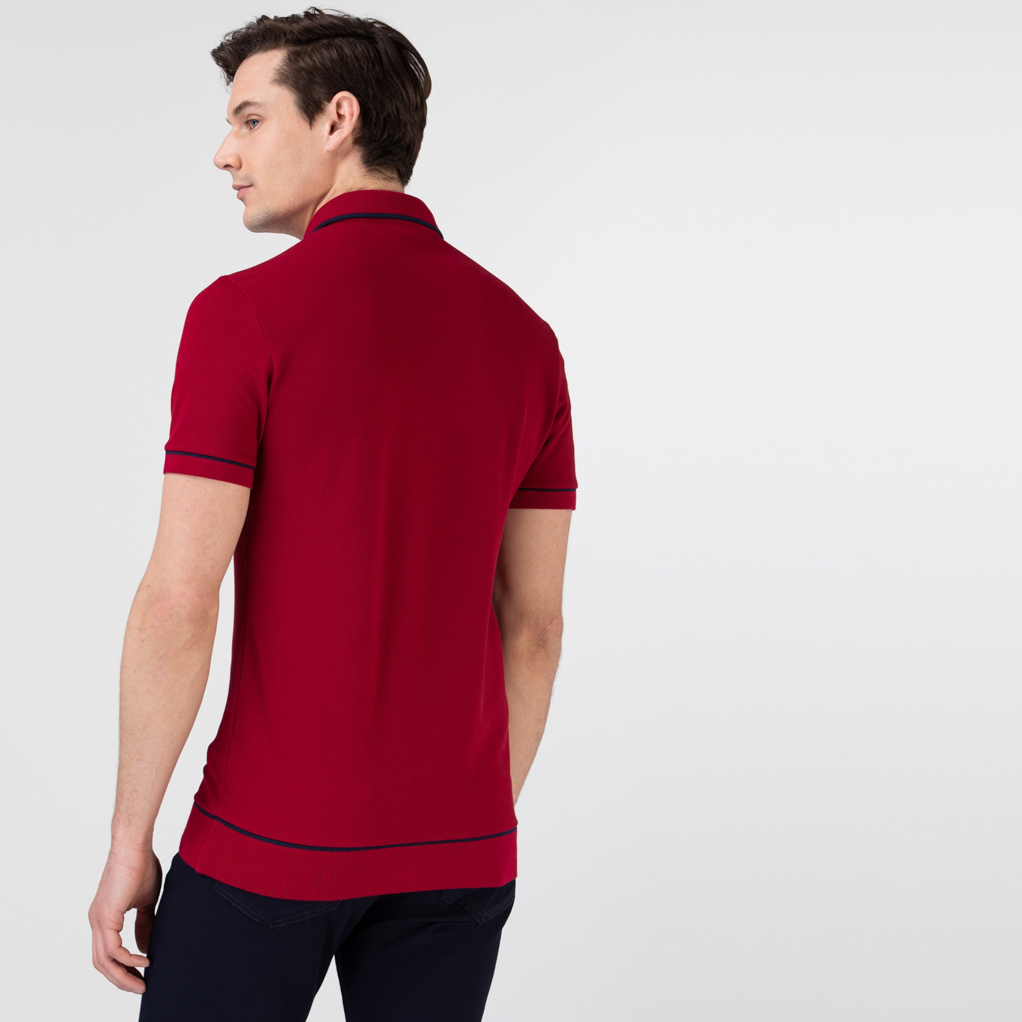 Lacoste Erkek Regular Fit Bordo Polo