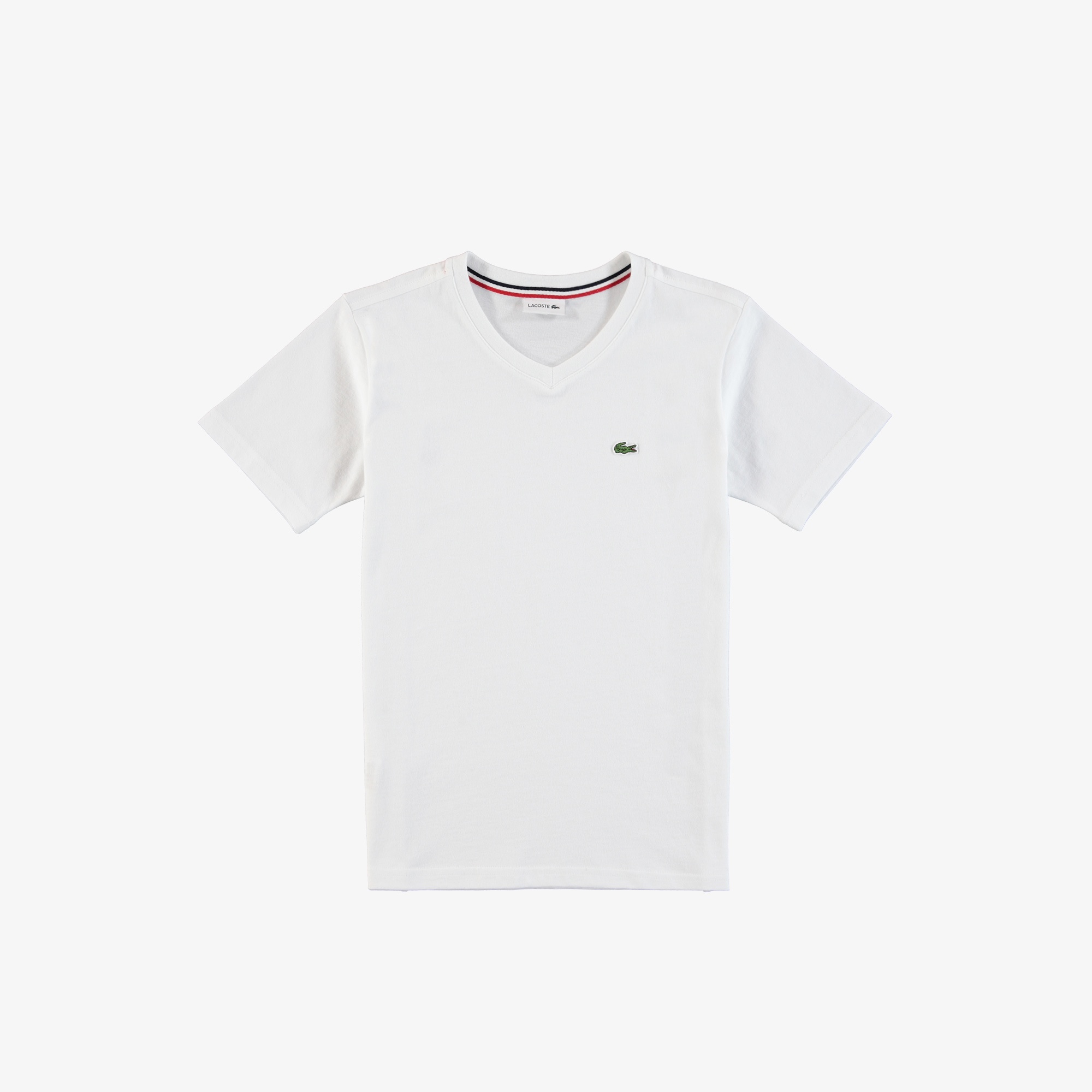 Lacoste Çocuk V Yaka Beyaz T-Shirt