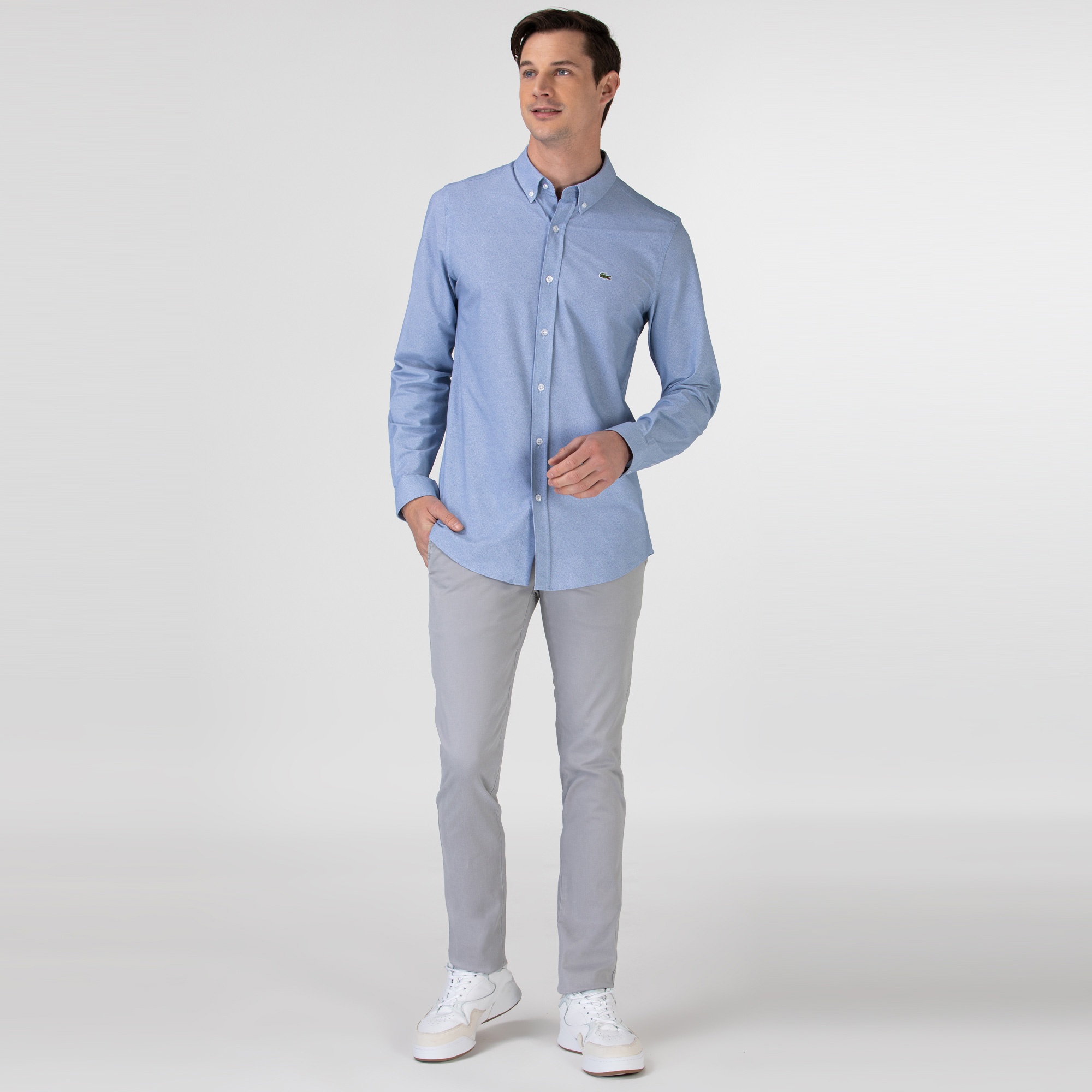 Lacoste Erkek Slim Fit Gri Pantolon