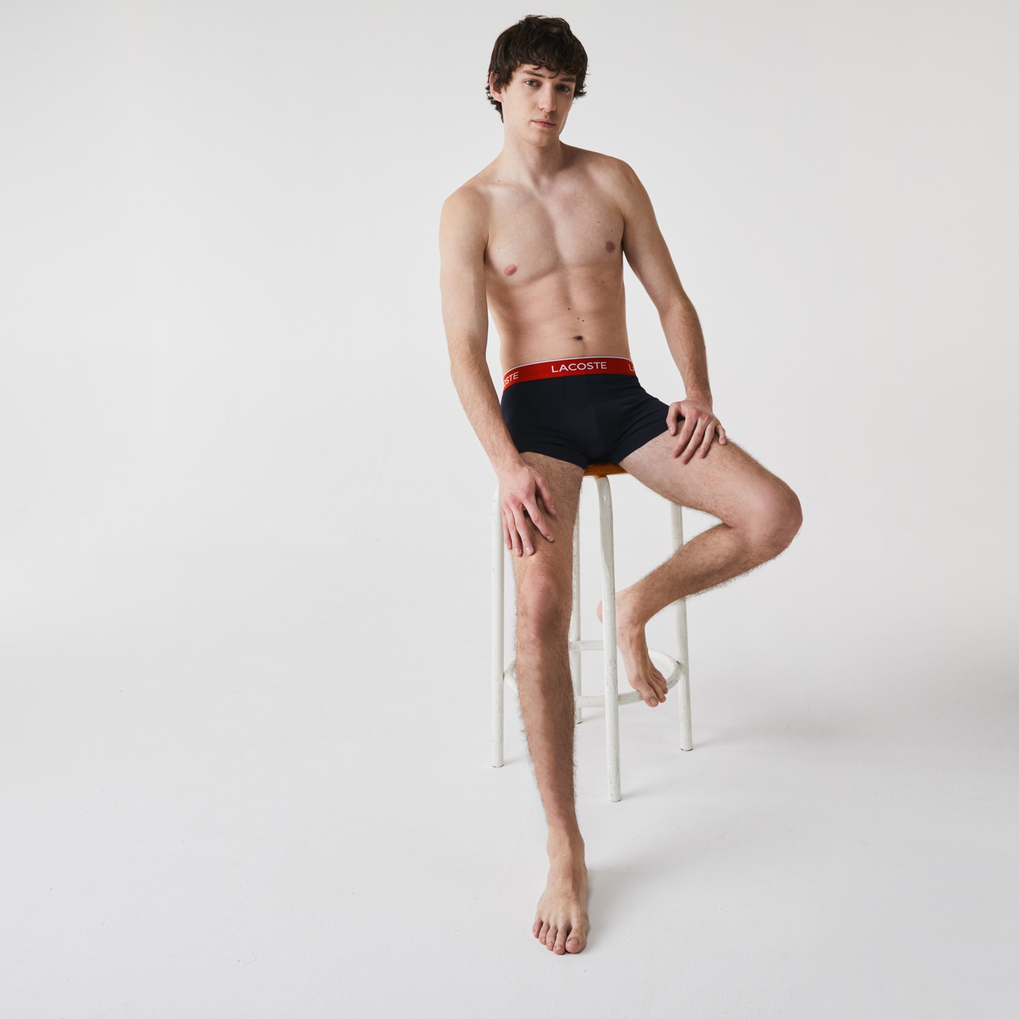 Lacoste Erkek Lacivert 3'Lü Boxer