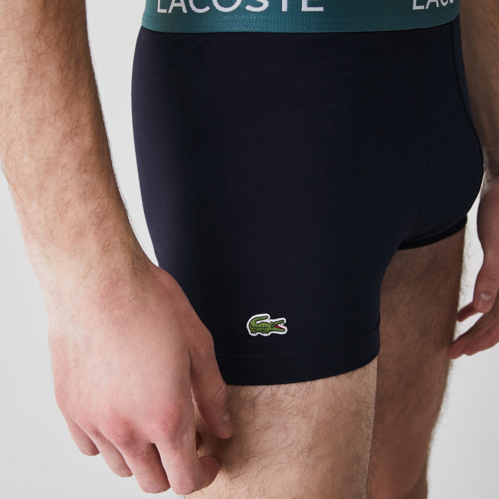 Lacoste Erkek Lacivert 3'Lü Boxer