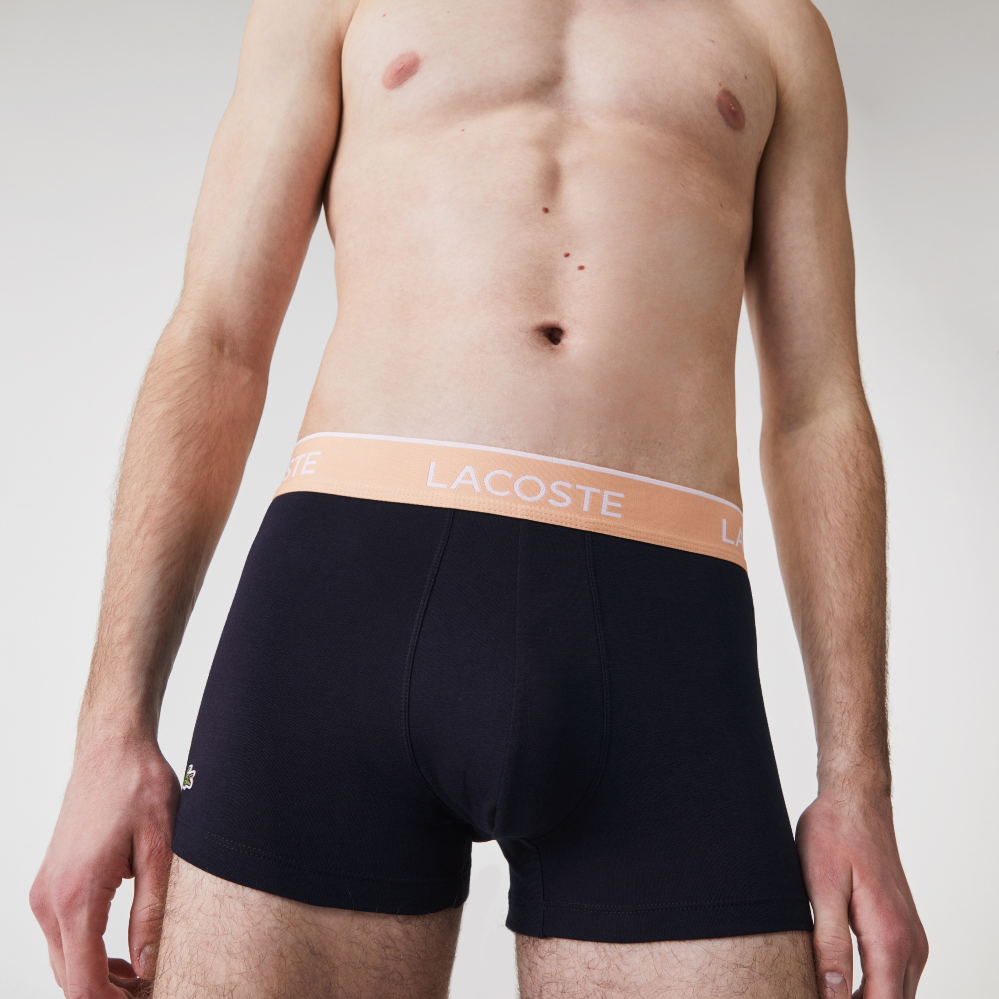 Lacoste Erkek Lacivert 3'Lü Boxer