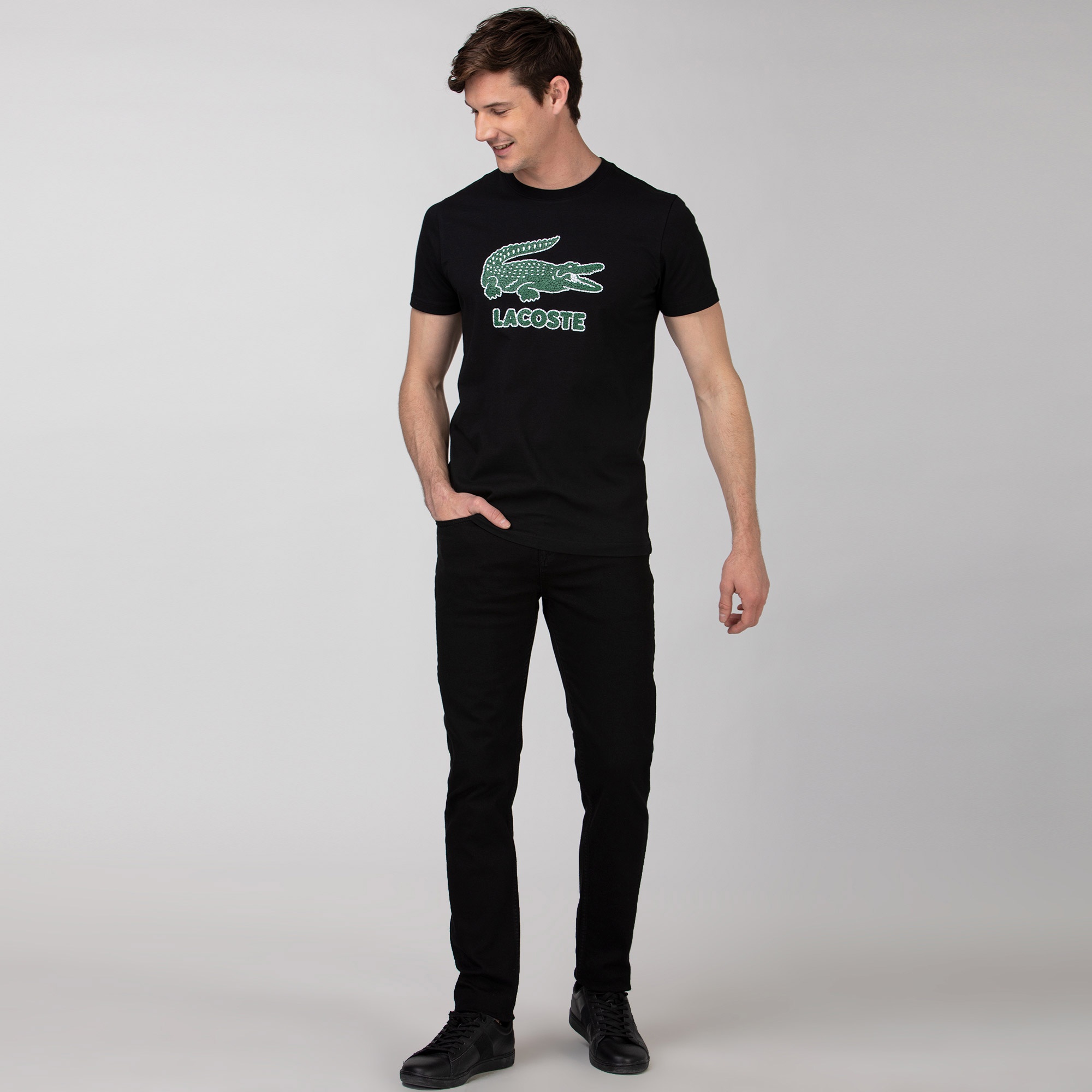 Lacoste Erkek Slim Fit Denim Lacivert Pantolon
