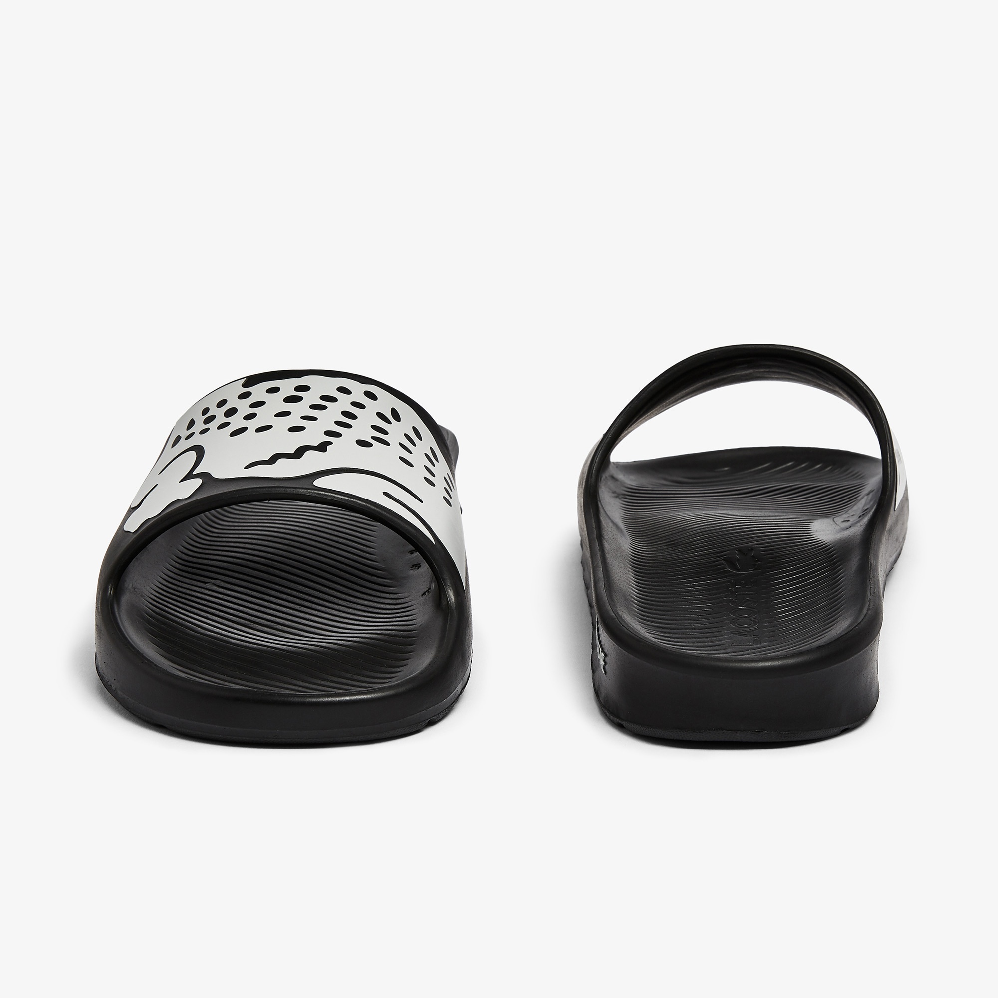 Lacoste Croco Erkek Baskılı Siyah Terlik