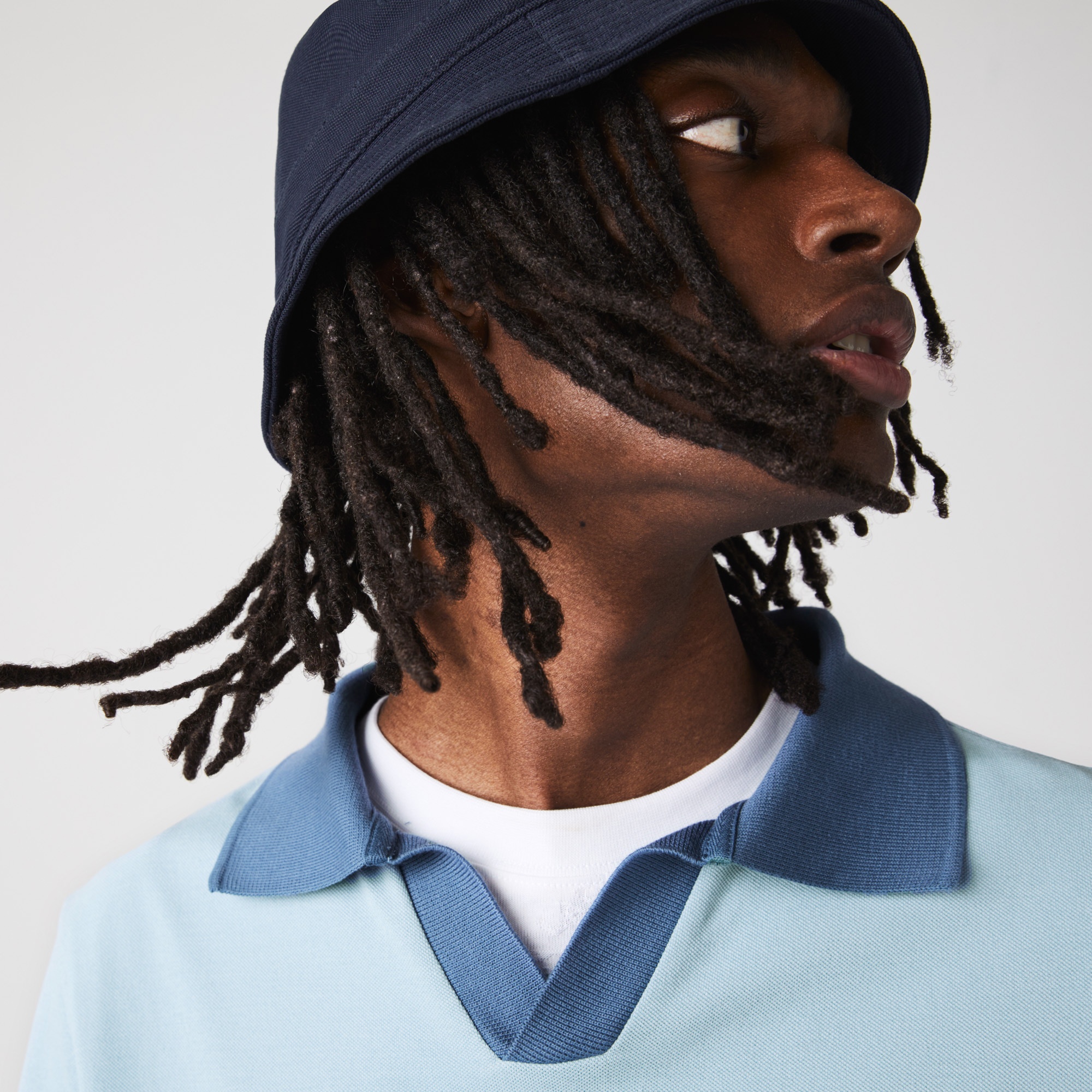 Lacoste Erkek Regular Fit V Yaka Mavi Polo