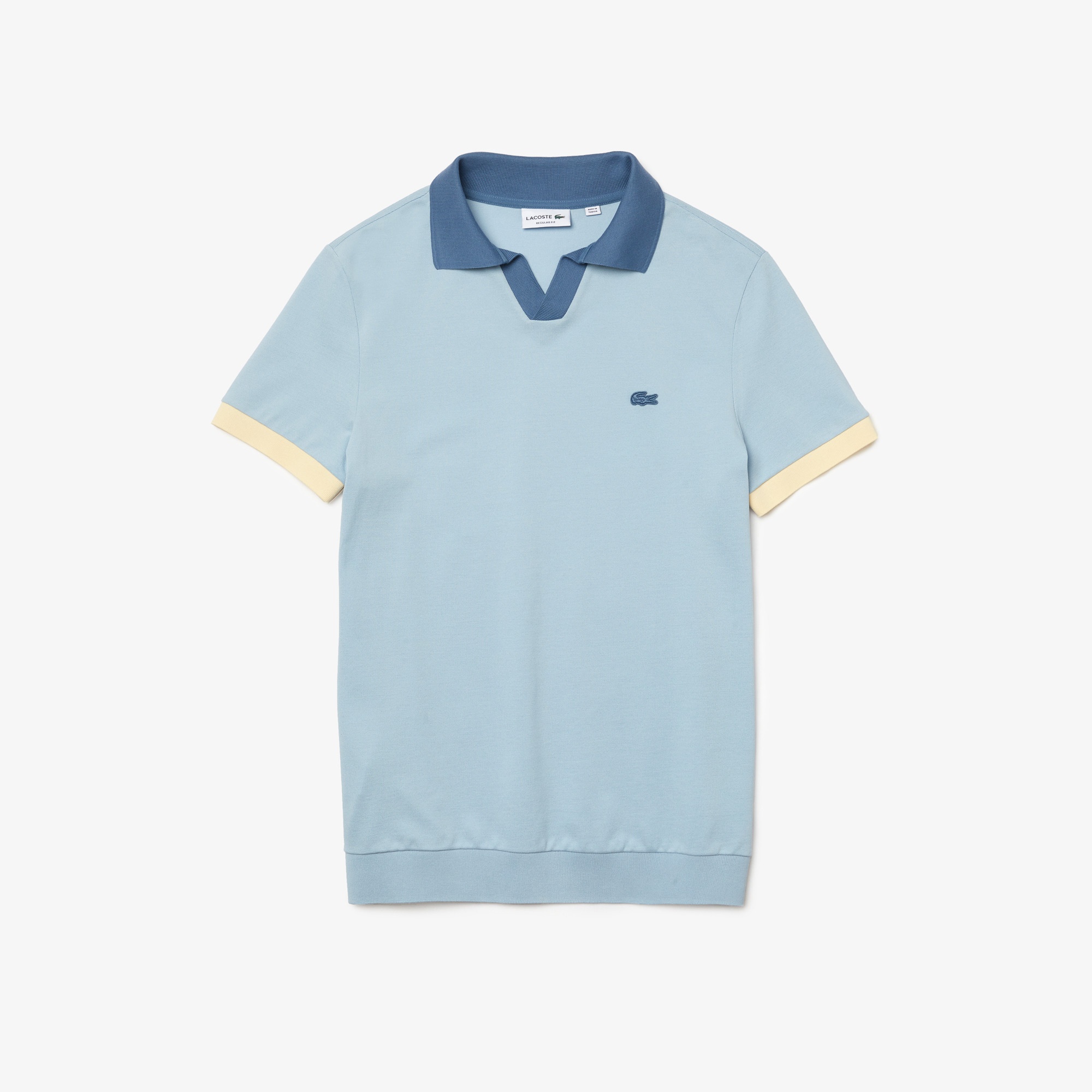 Lacoste Erkek Regular Fit V Yaka Mavi Polo