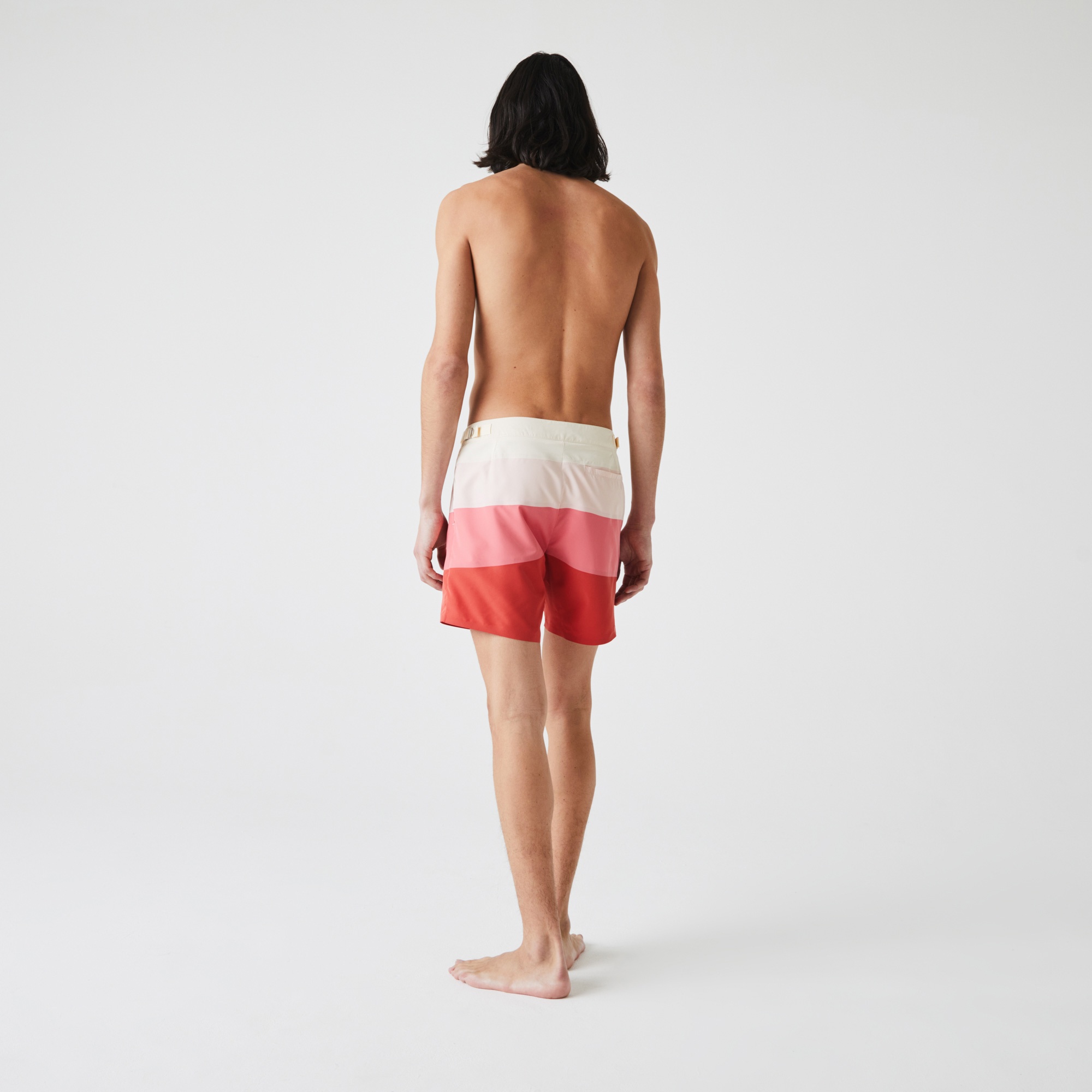 Lacoste Erkek Pembe Renk Bloklu Mayo Şort