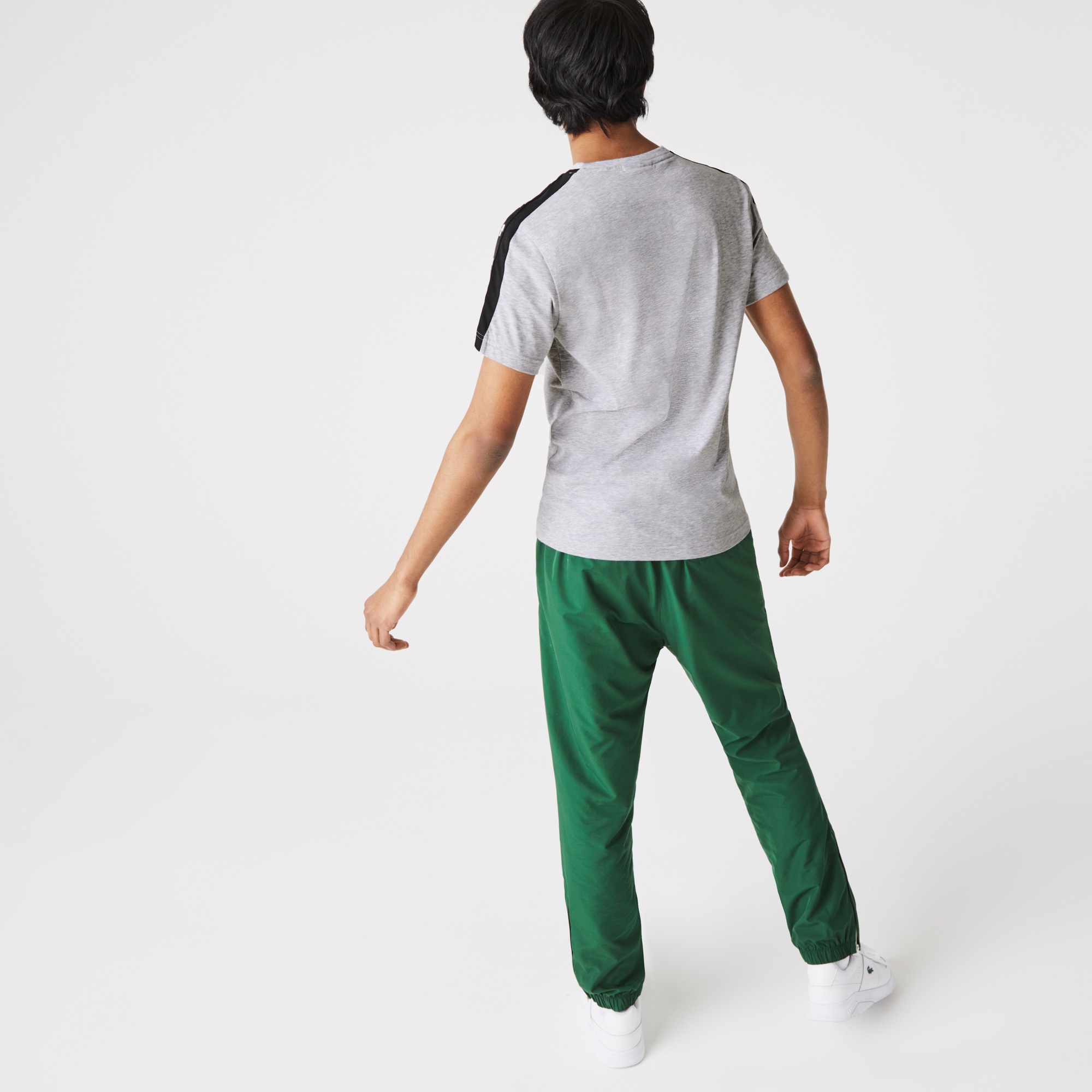 Lacoste Erkek Regular Fit Bisiklet Yaka Baskılı Gri T-shirt