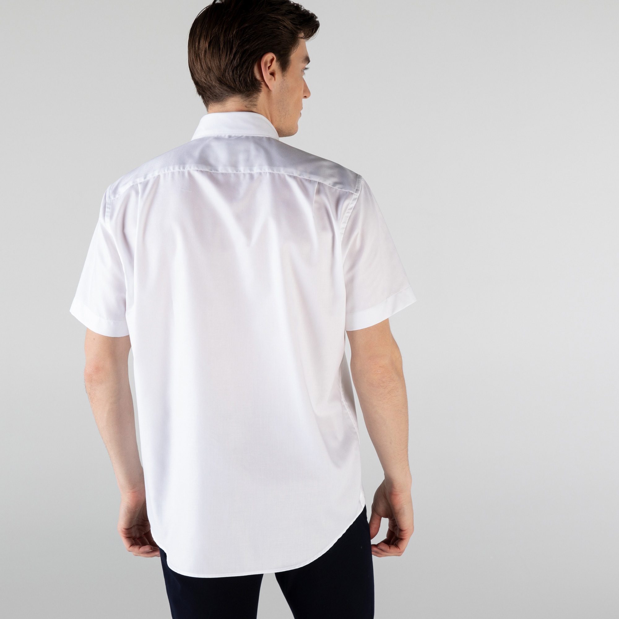 Lacoste Erkek Regular Fit Kısa Kollu Beyaz Gömlek