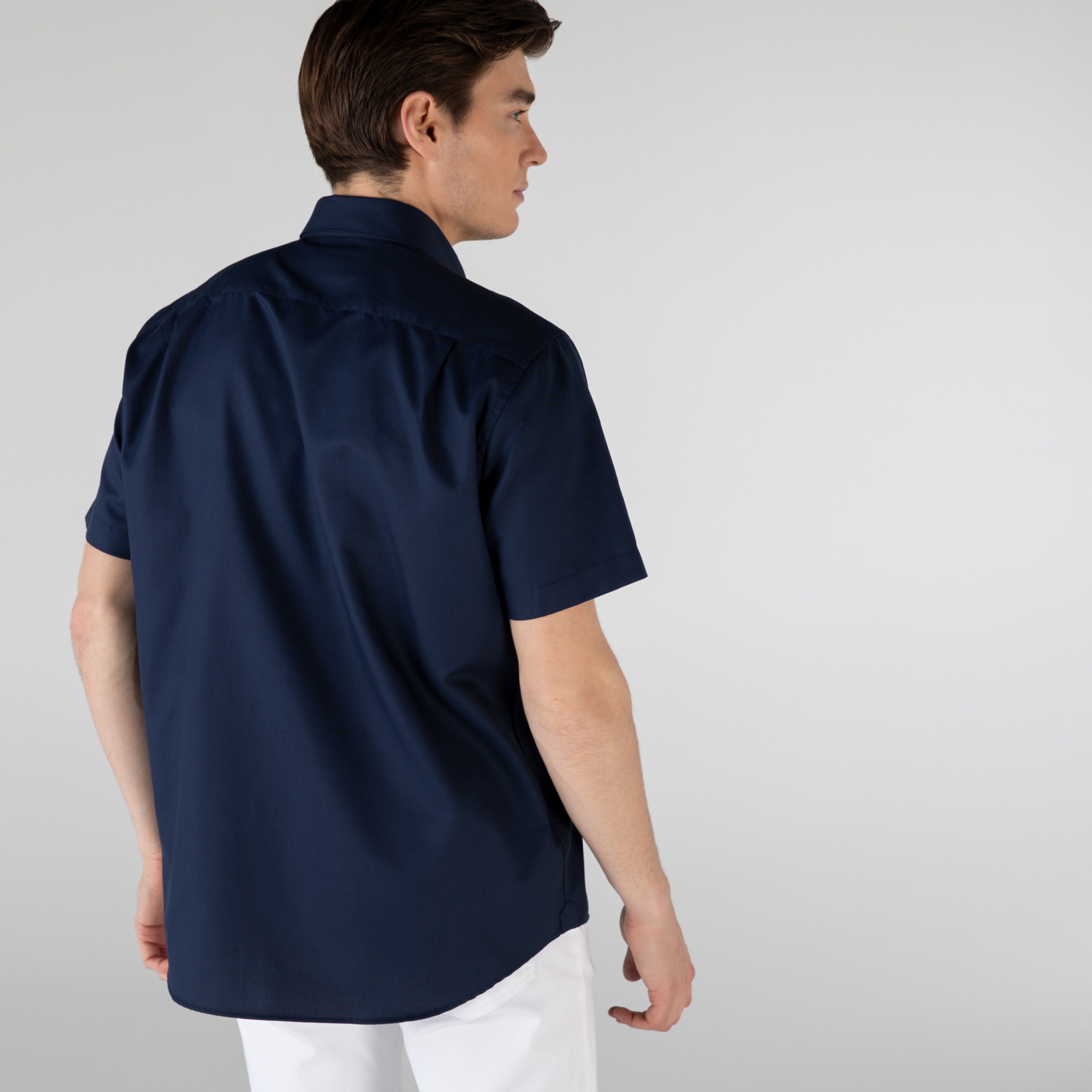 Lacoste Erkek Regular Fit Kısa Kollu Lacivert Gömlek