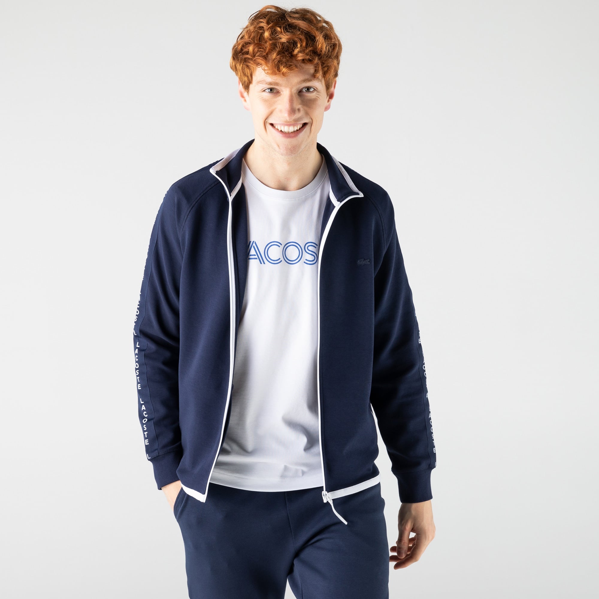 Lacoste Erkek Regular Fit Fermuarlı Lacivert Sweatshirt