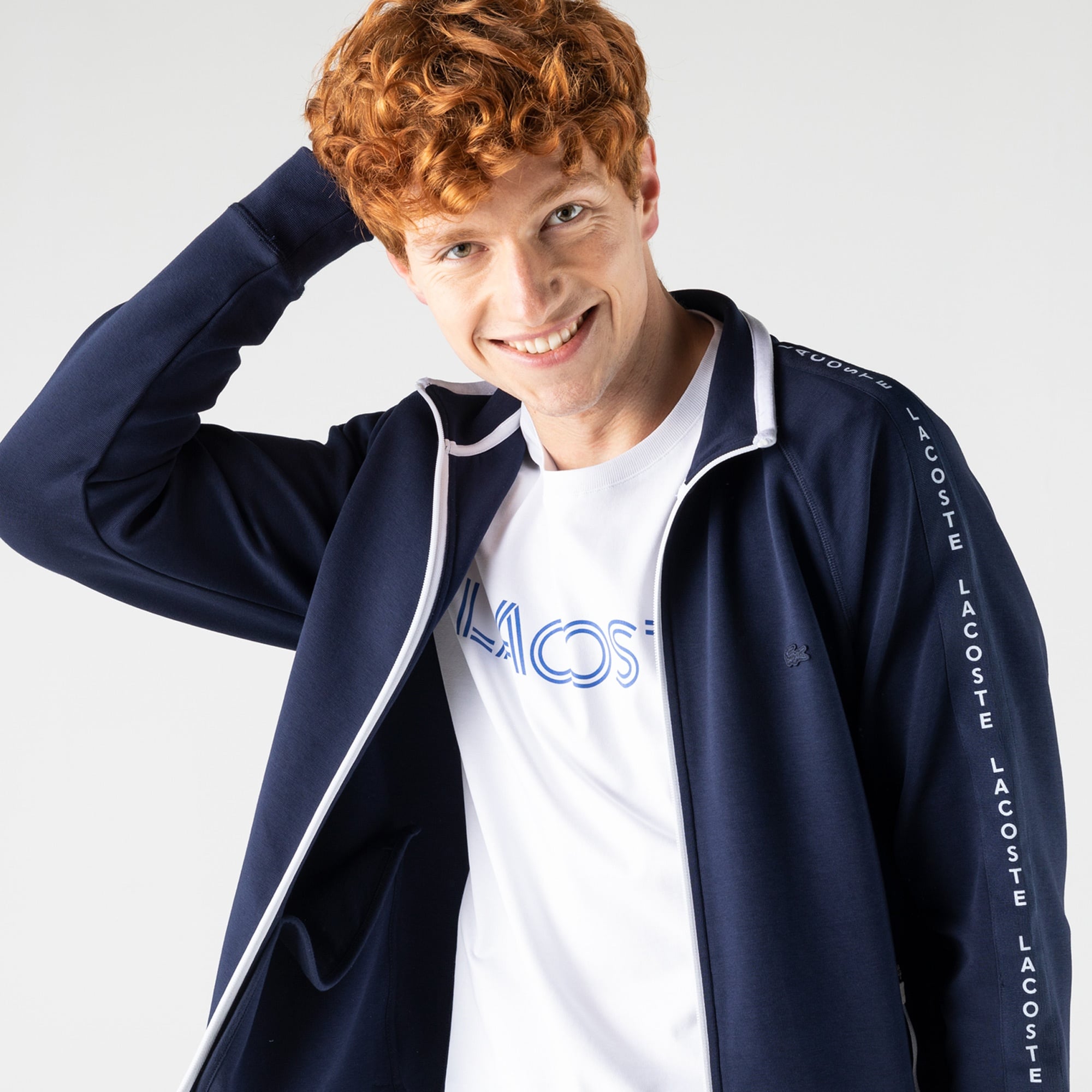 Lacoste Erkek Regular Fit Fermuarlı Lacivert Sweatshirt