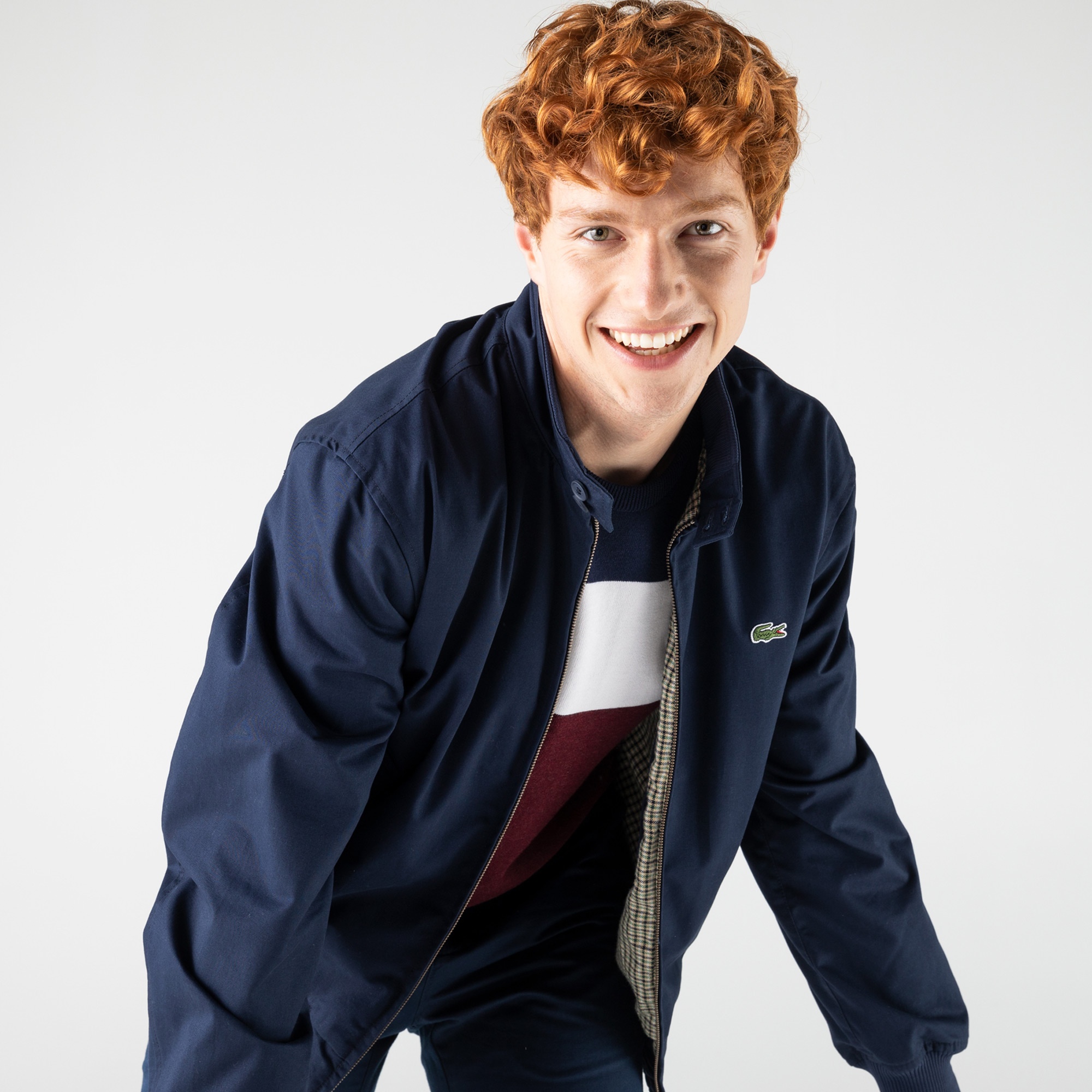 Lacoste Erkek Fermuarlı Lacivert Ceket