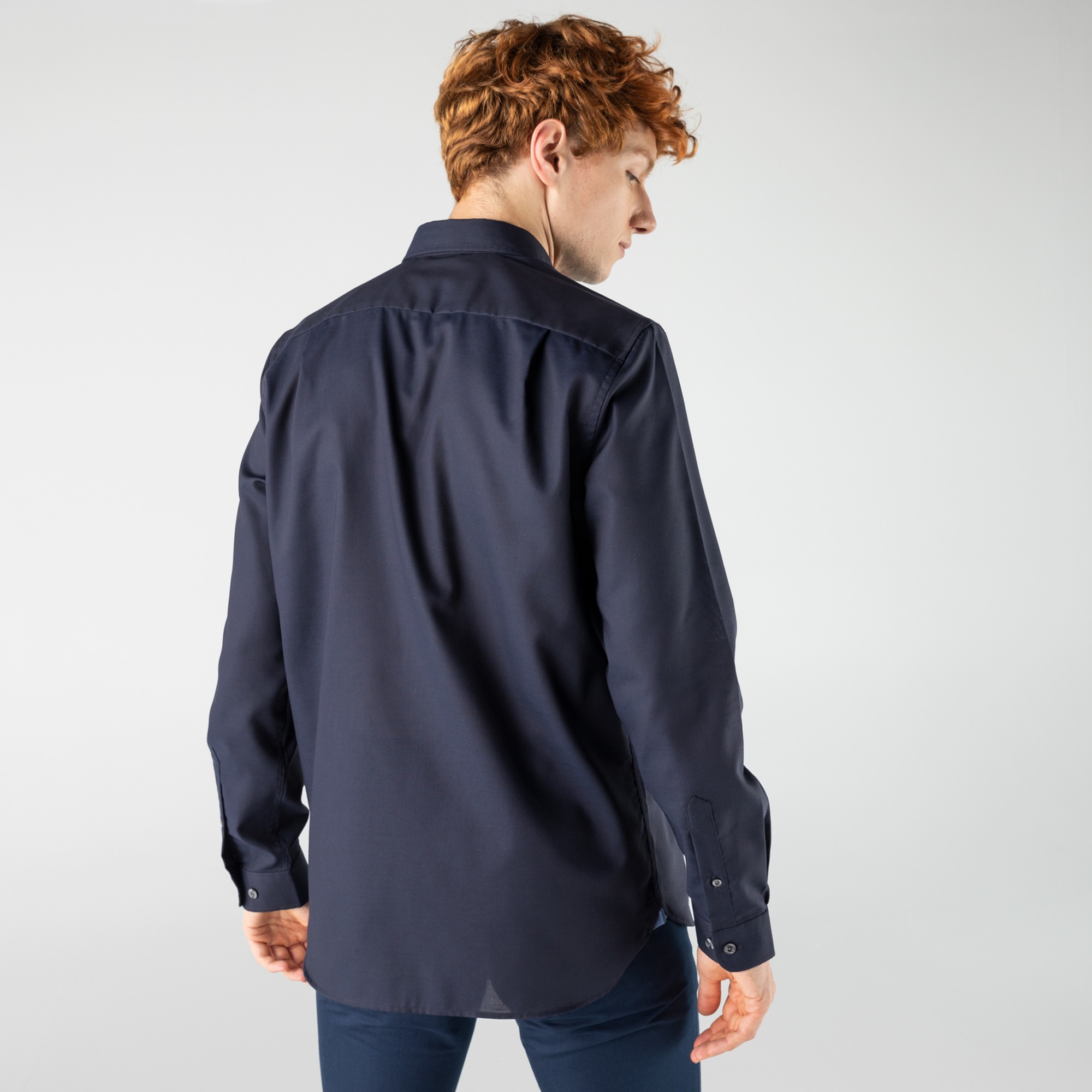 Lacoste Erkek Slim Fit Lacivert Gömlek