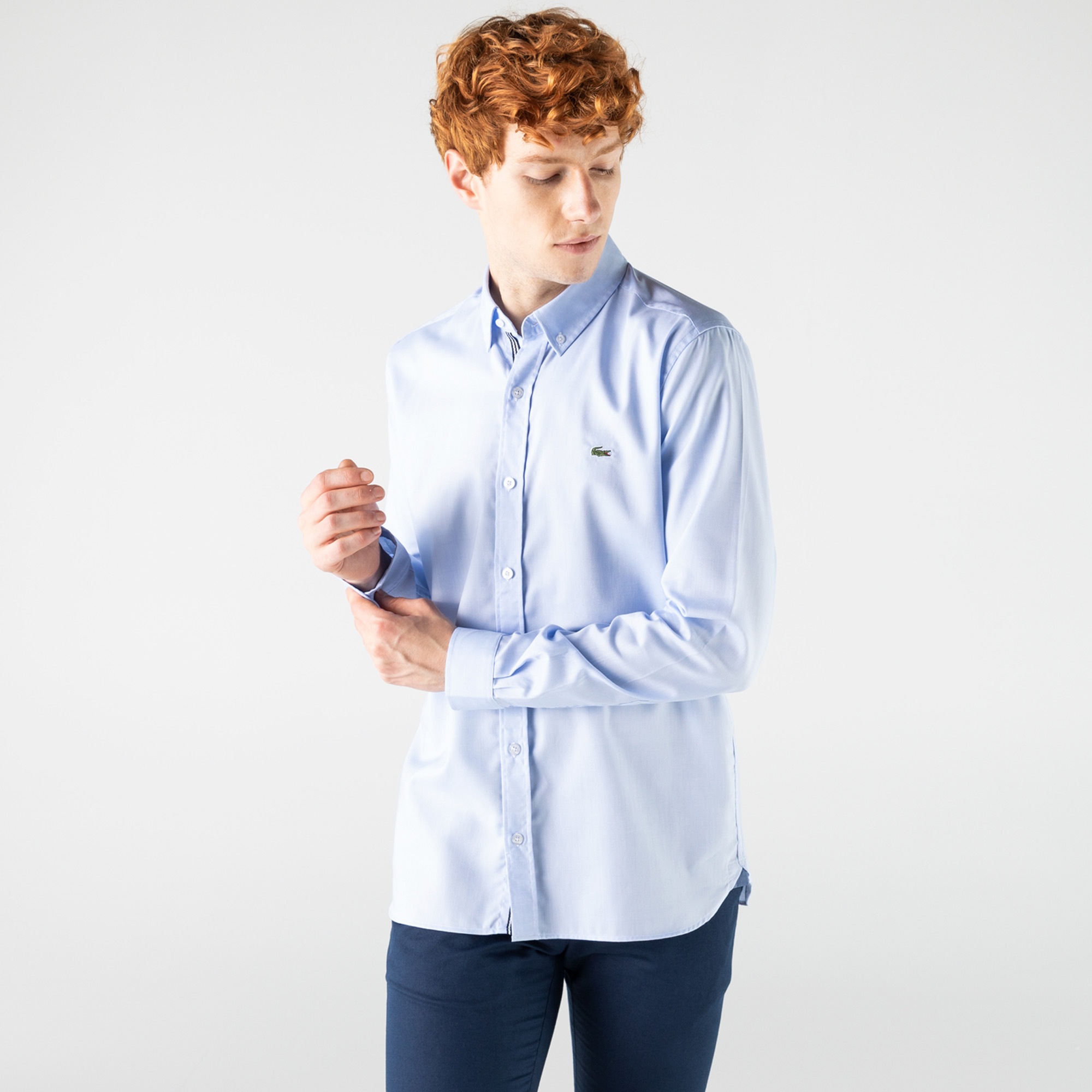 Lacoste Erkek Slim Fit Mavi Gömlek