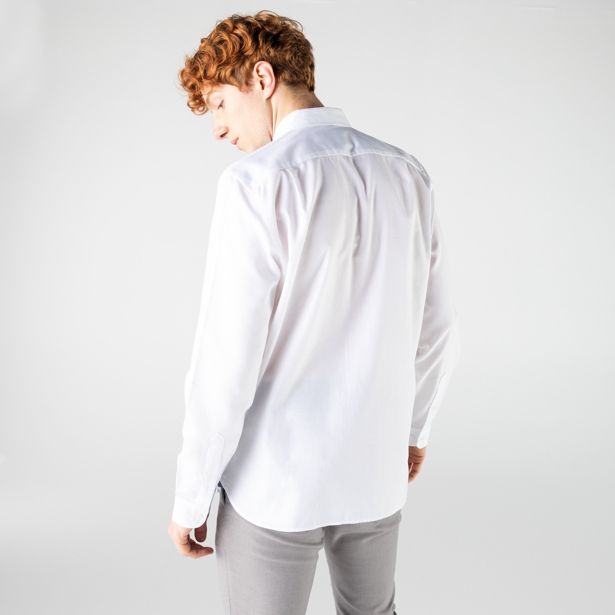 Lacoste Erkek Slim Fit Beyaz Gömlek