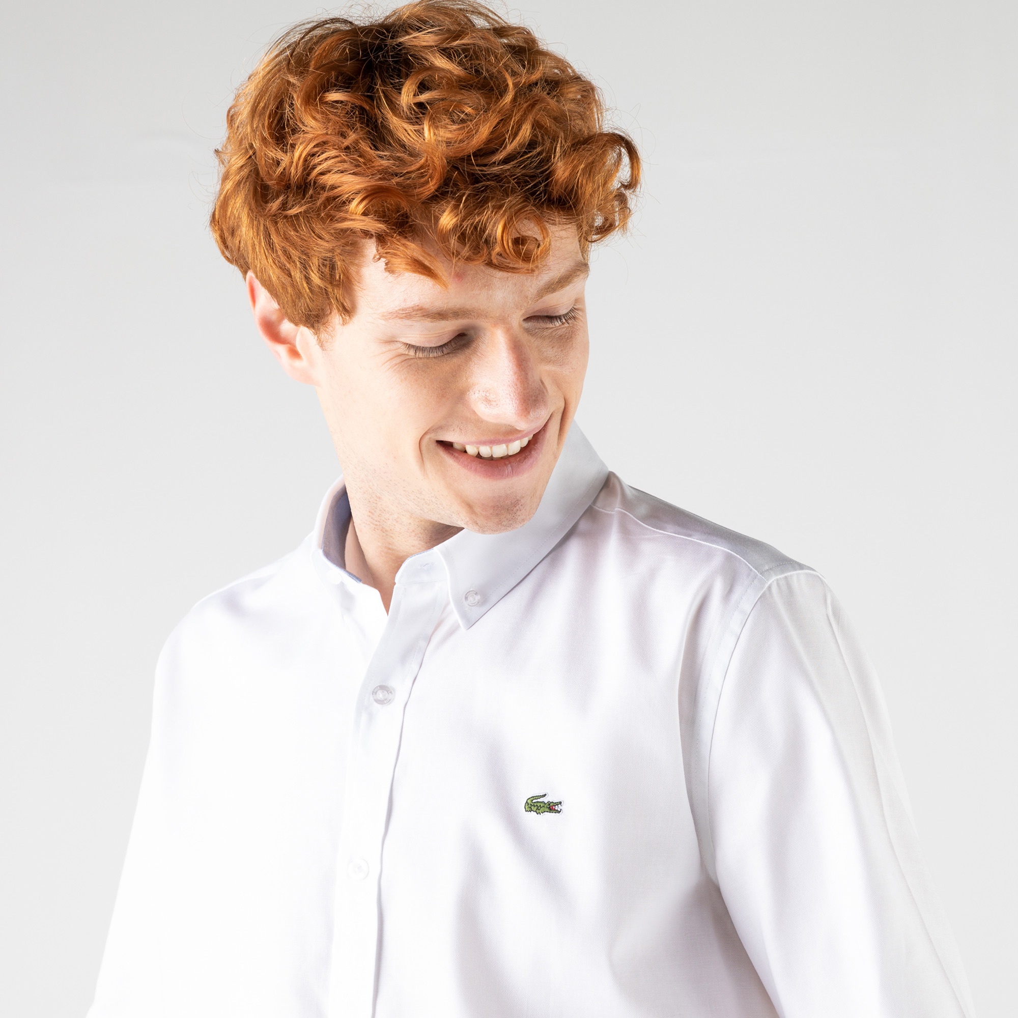 Lacoste Erkek Slim Fit Beyaz Gömlek