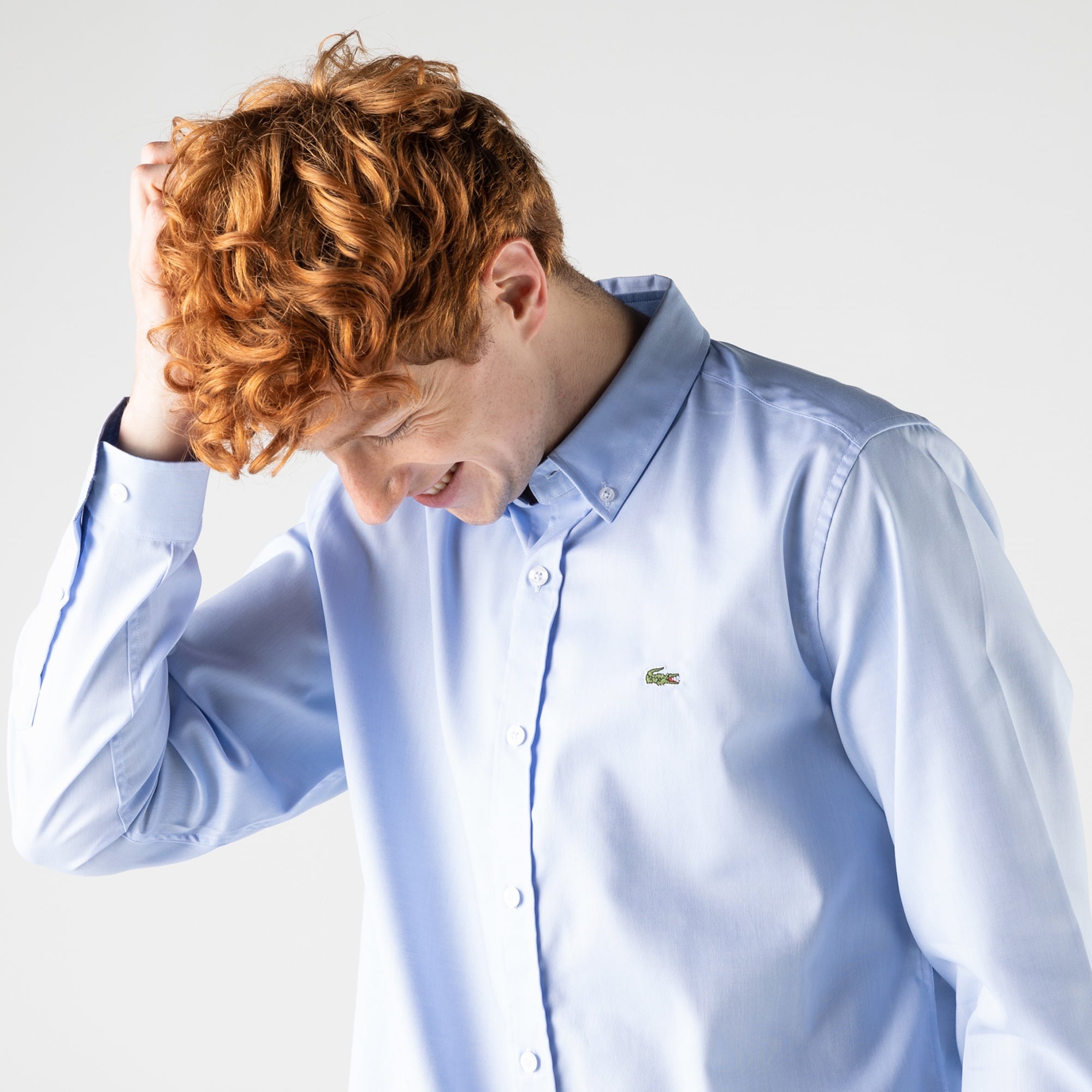 Lacoste Erkek Slim Fit Mavi Gömlek