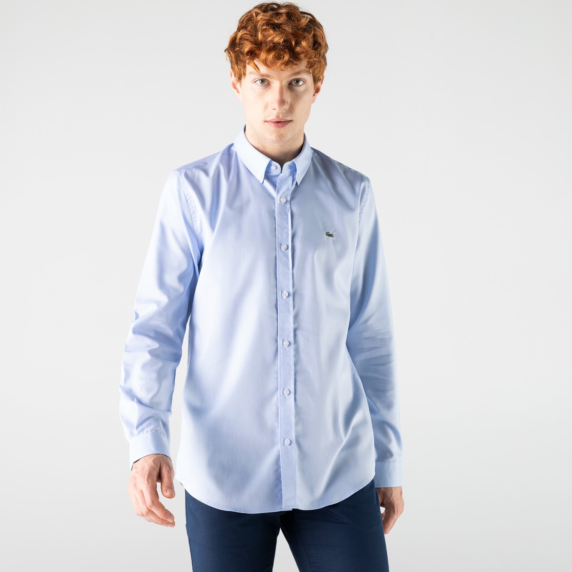 Lacoste Erkek Slim Fit Mavi Gömlek