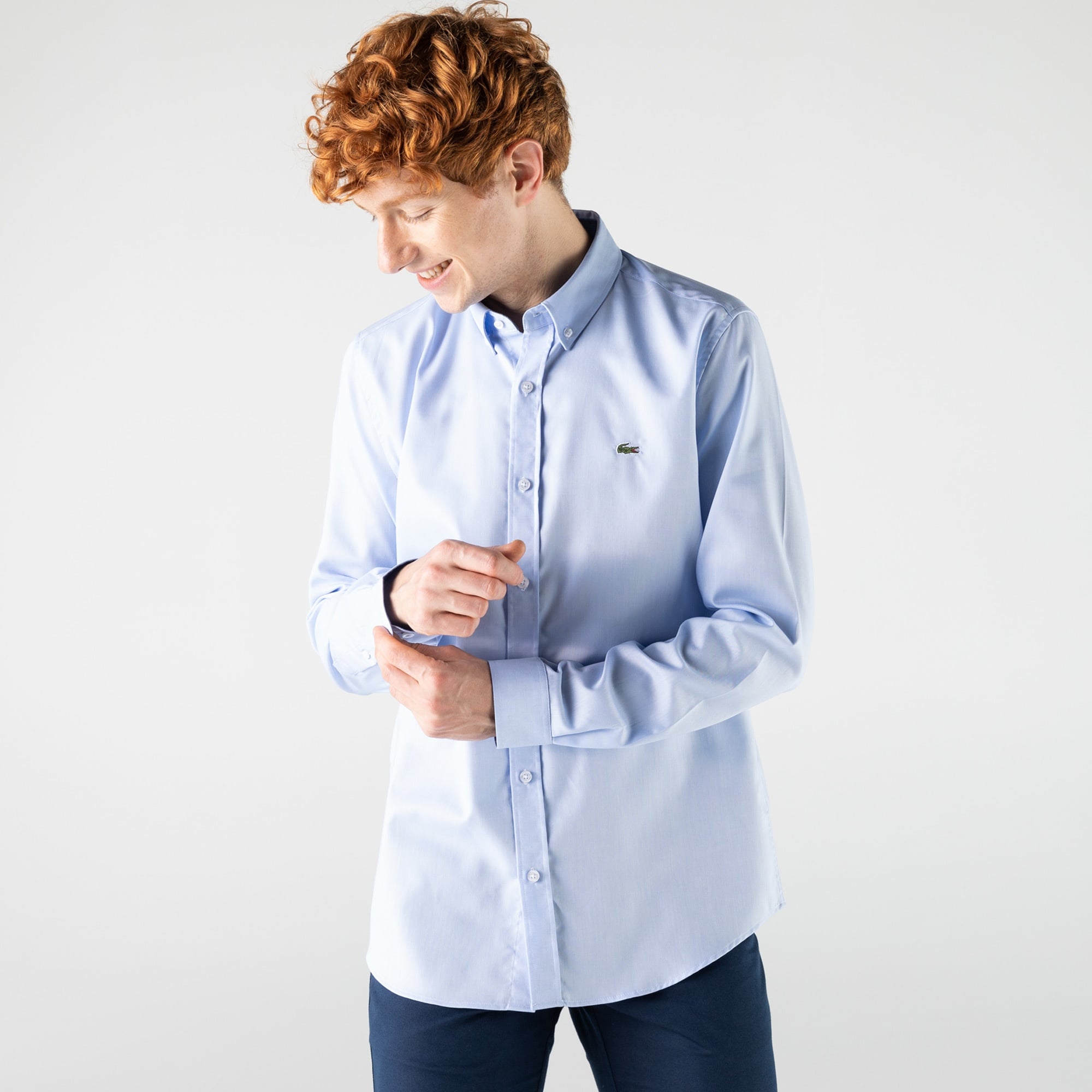 Lacoste Erkek Slim Fit Mavi Gömlek