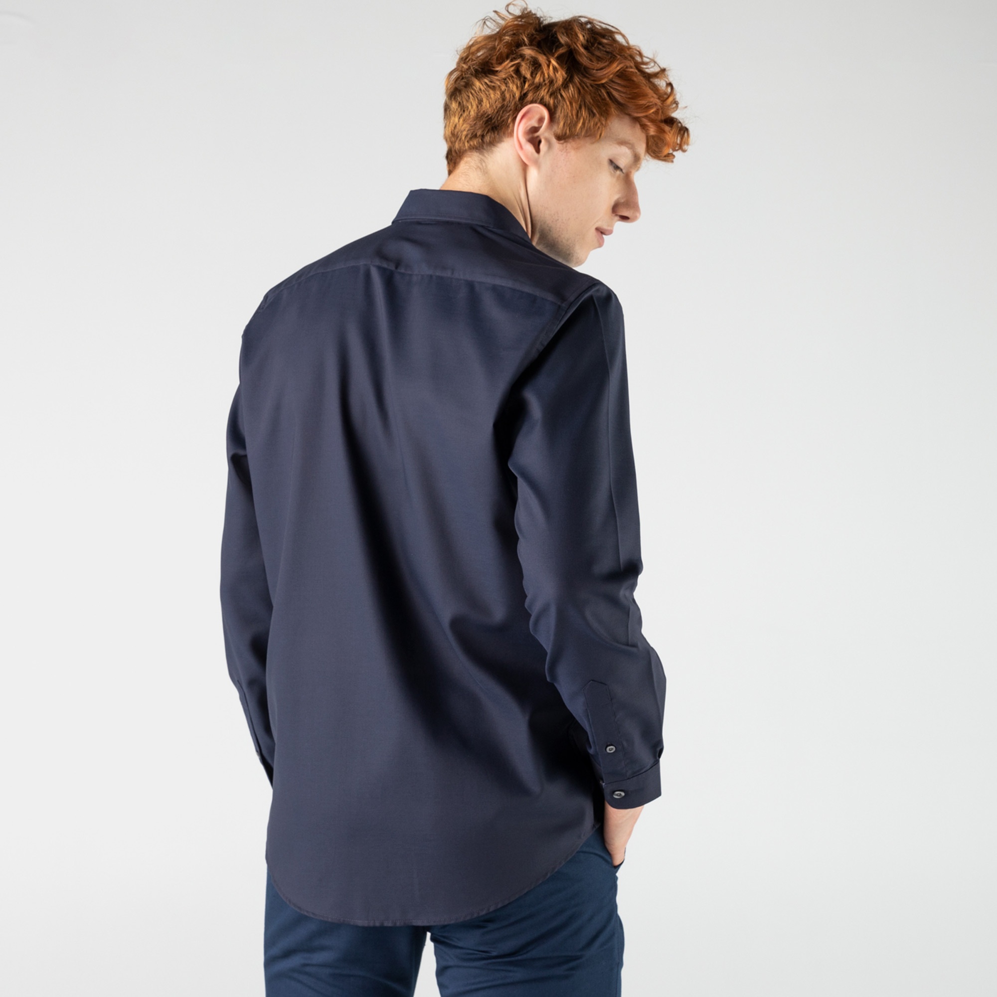 Lacoste Erkek Slim Fit Lacivert Gömlek