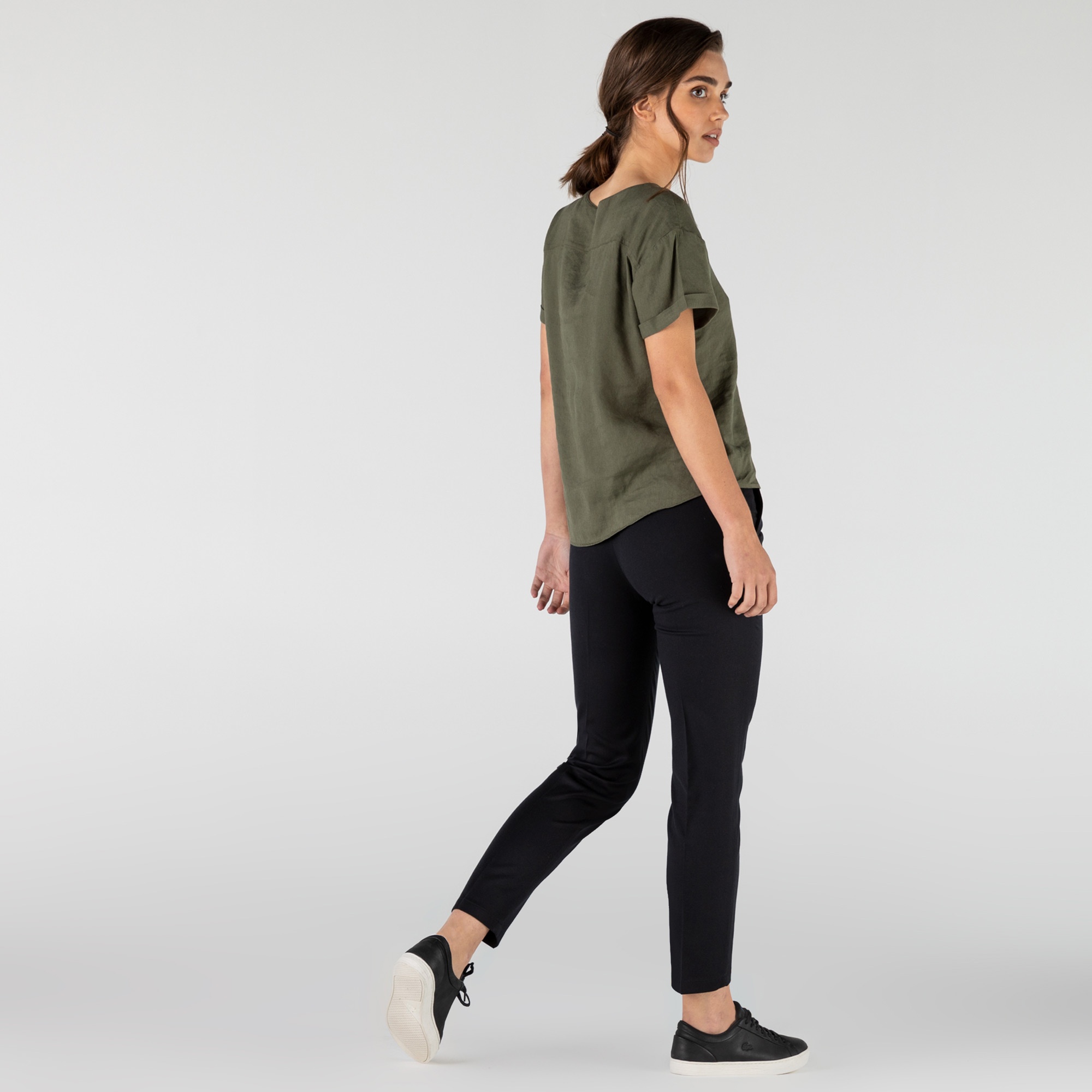 Lacoste Kadın Slim Fit Siyah Pantolon