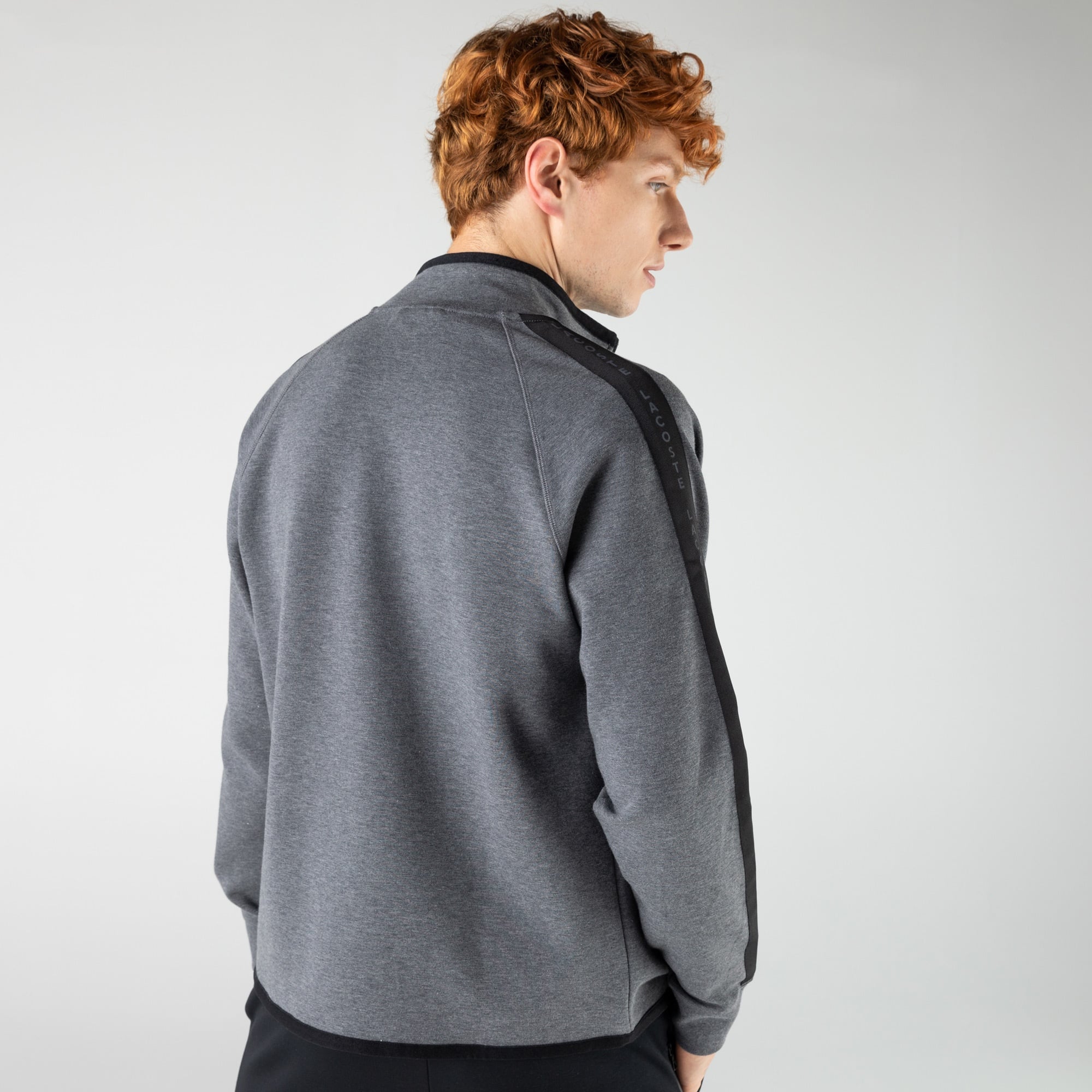 Lacoste Erkek Regular Fit Fermuarlı Gri Sweatshirt