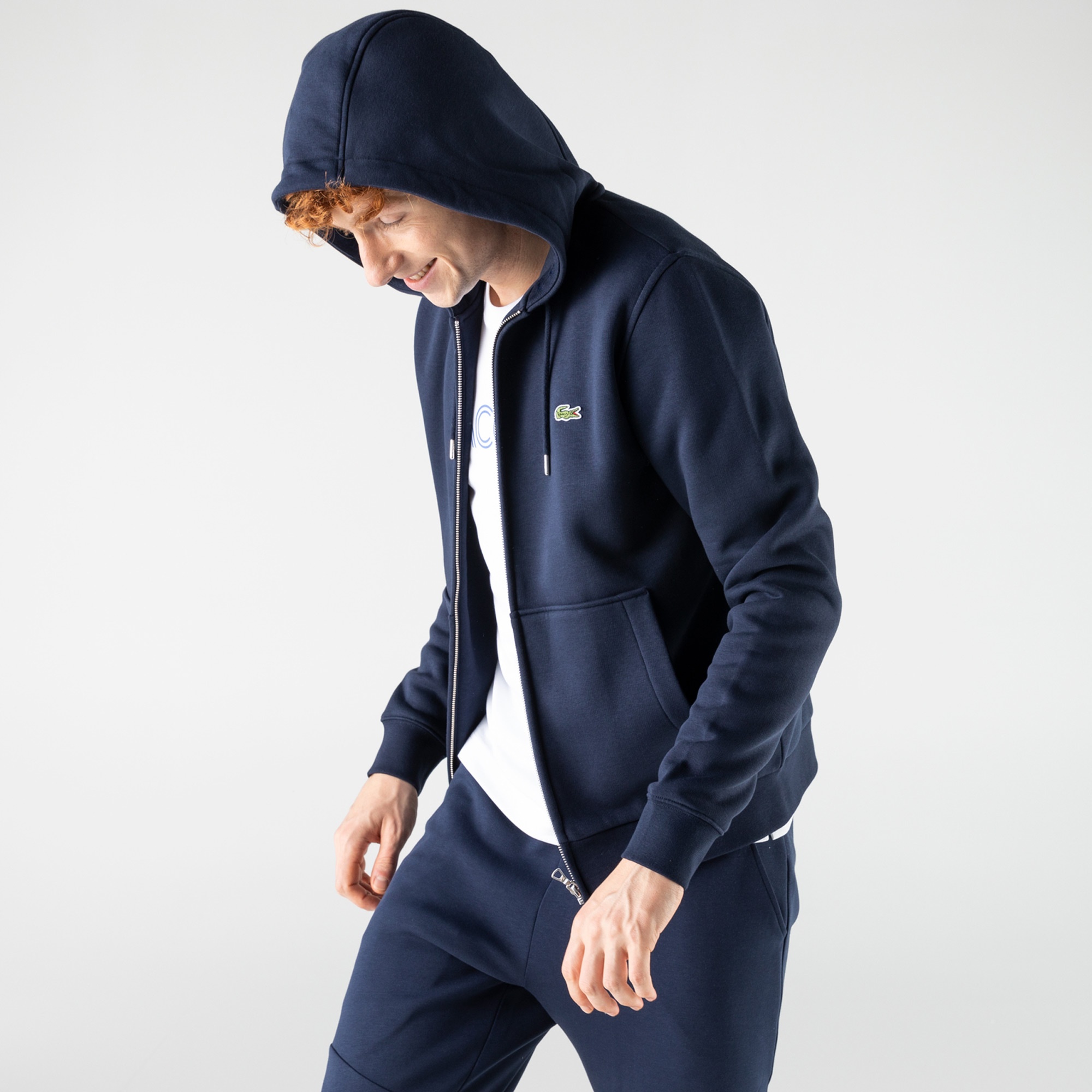 Lacoste Erkek Regular Fit Kapüşonlu Lacivert Sweatshirt