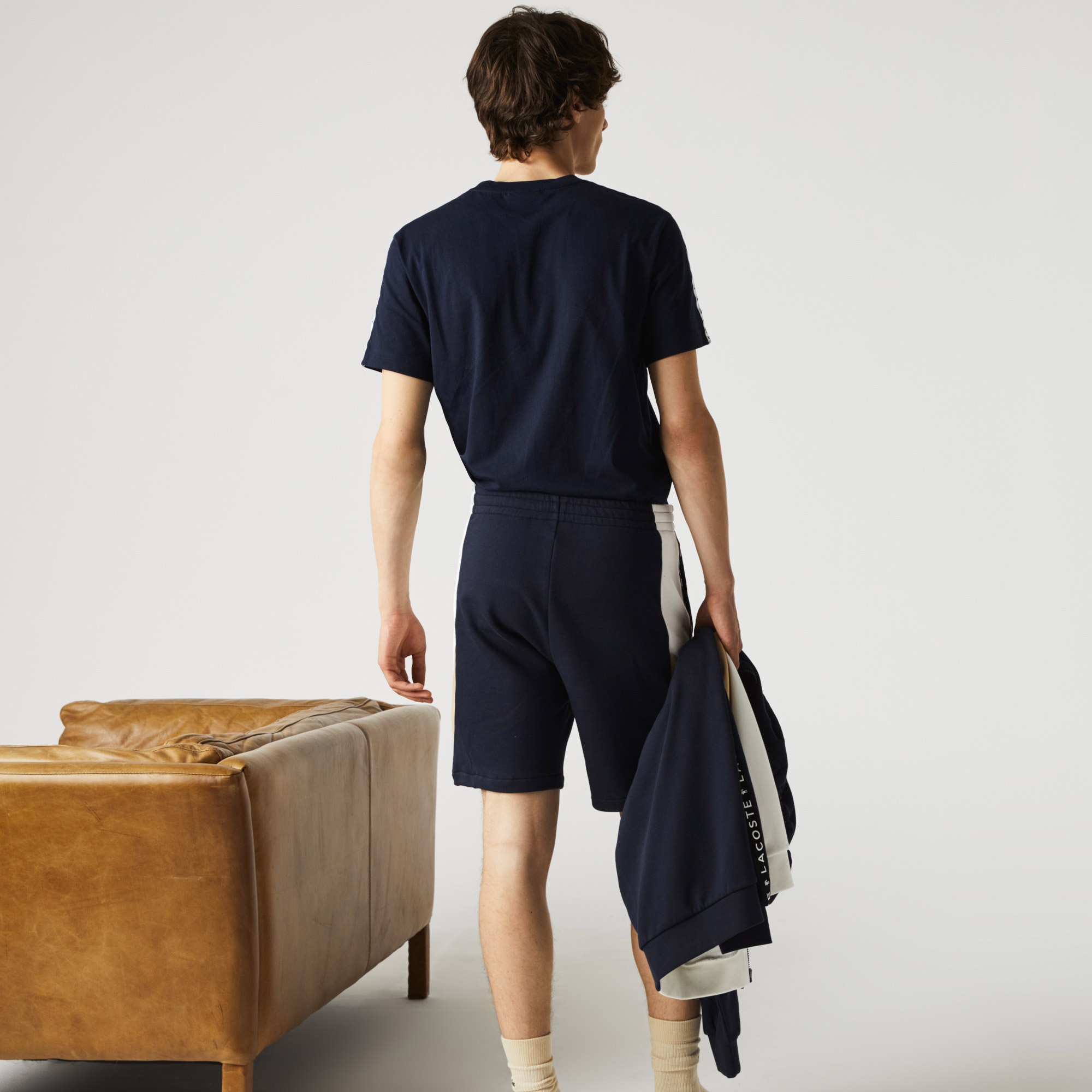 Lacoste Erkek Regular Fit Renk Bloklu Lacivert Şort