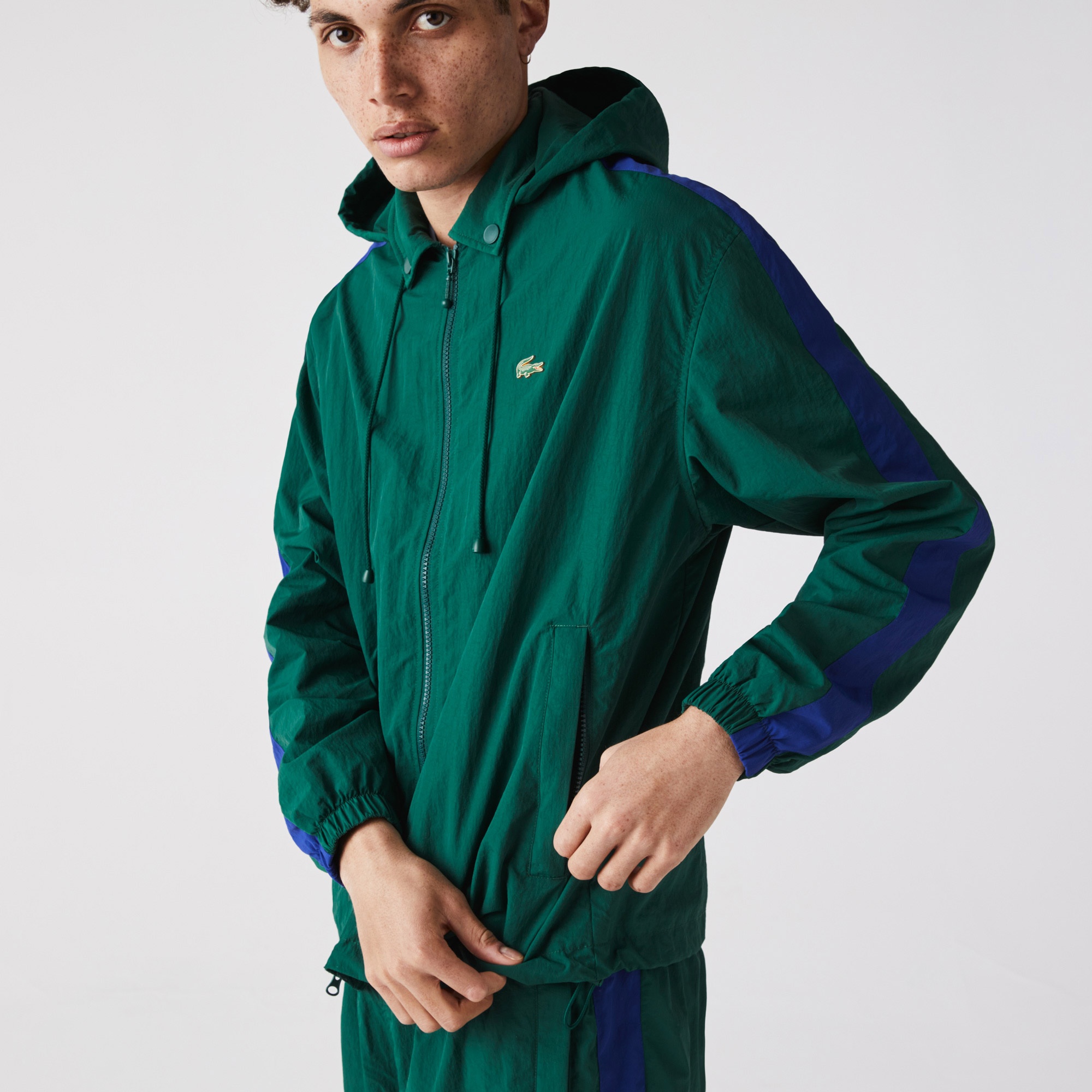 Lacoste L!VE Erkek Kapüşonlu Haki Rüzgarlık