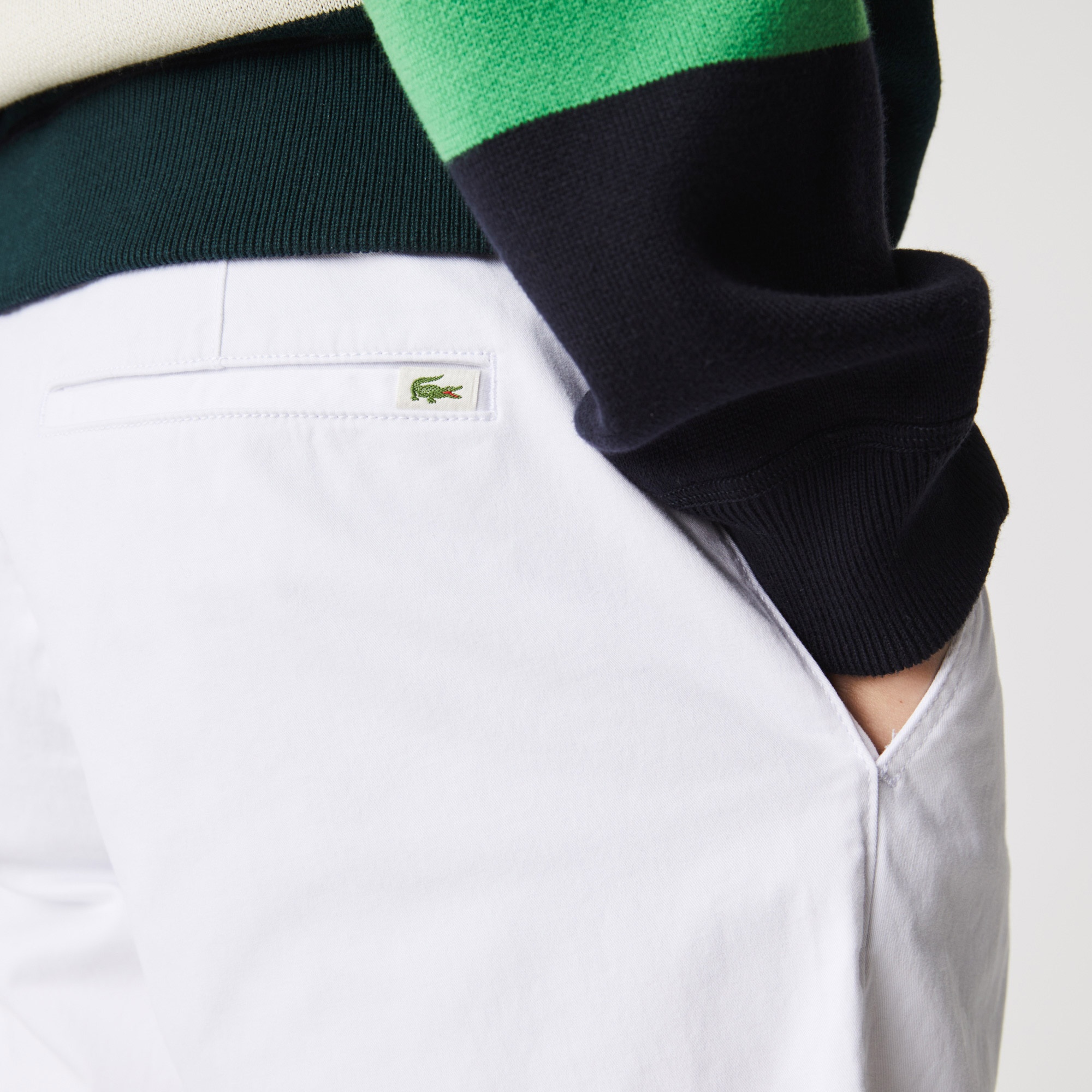 Lacoste Erkek Slim Fit Beyaz Bermuda