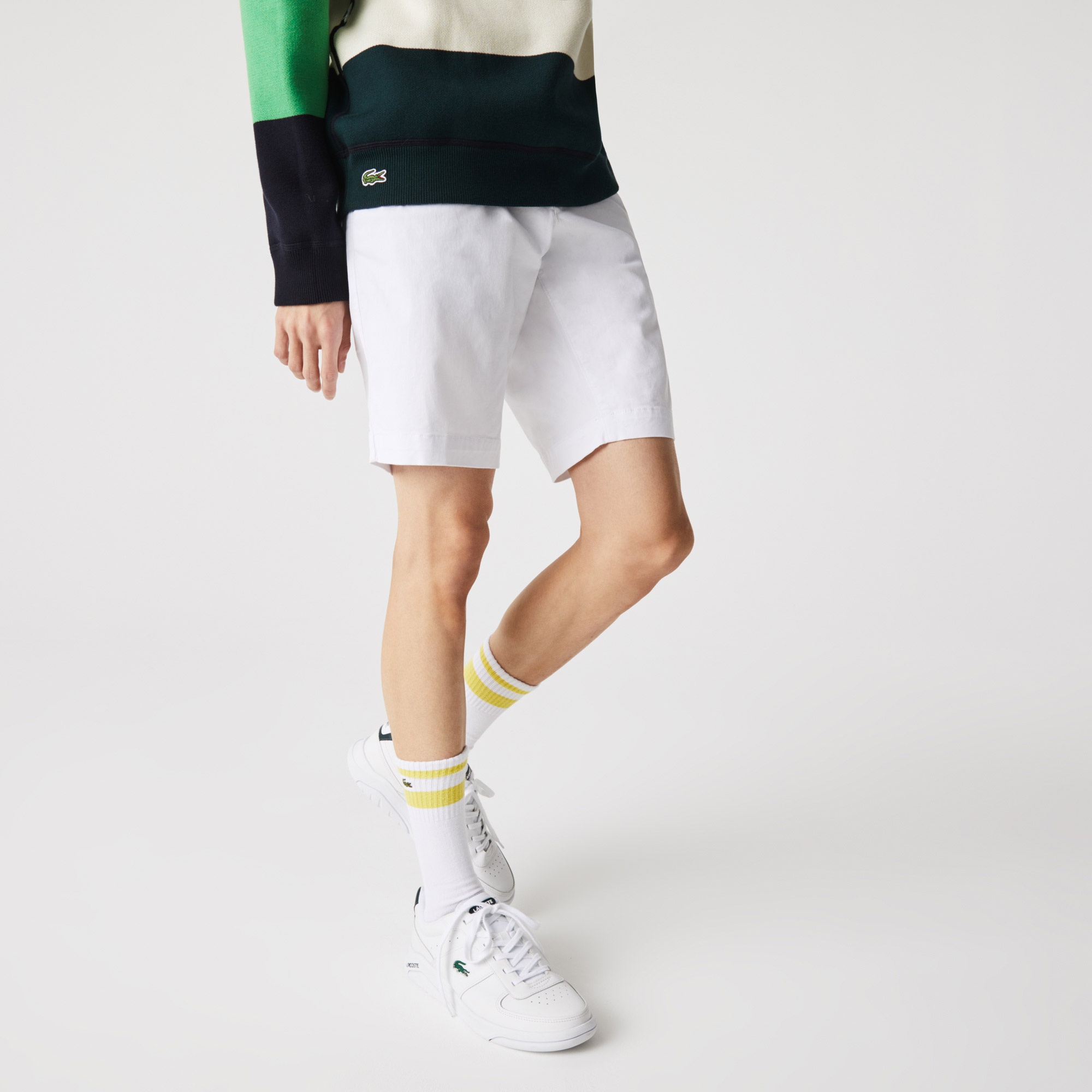 Lacoste Erkek Slim Fit Beyaz Bermuda