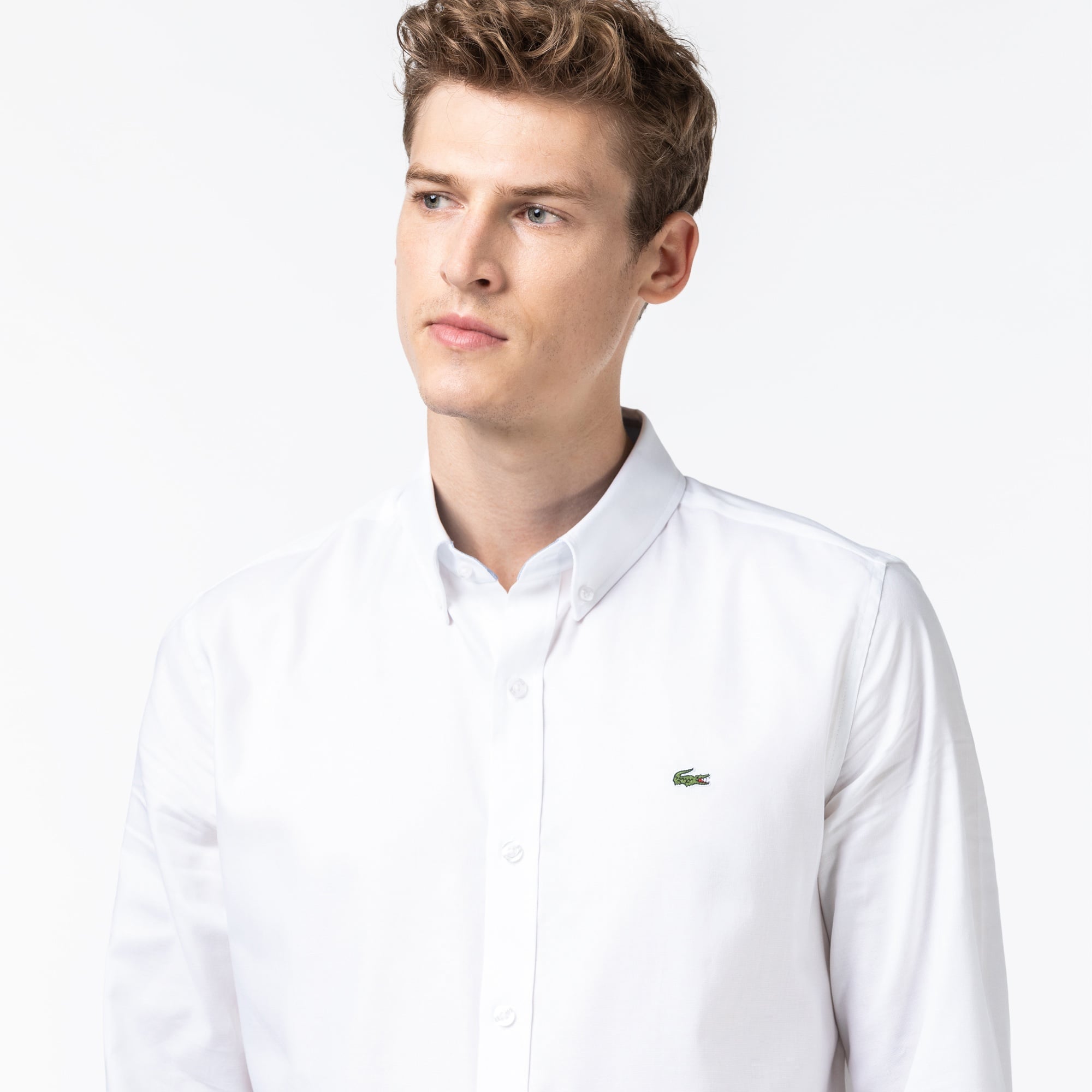 Lacoste Erkek Slim Fit Beyaz Gömlek