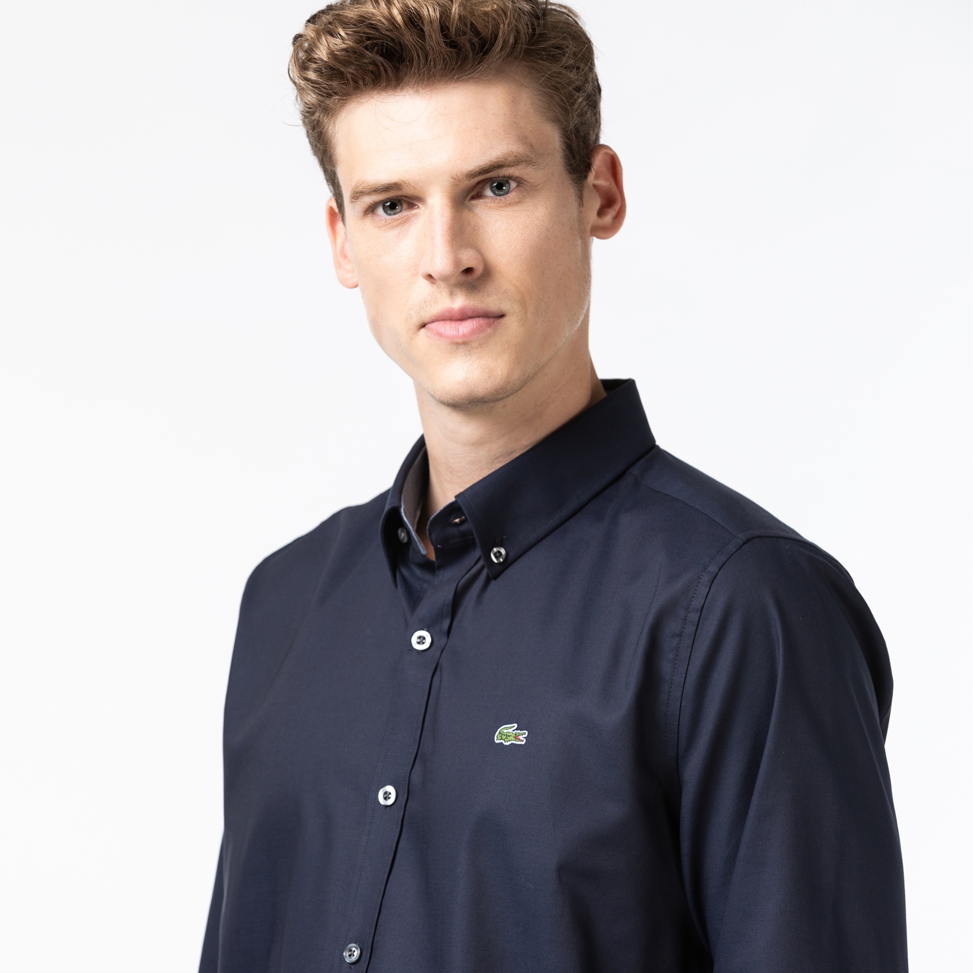 Lacoste Erkek Slim Fit Lacivert Gömlek
