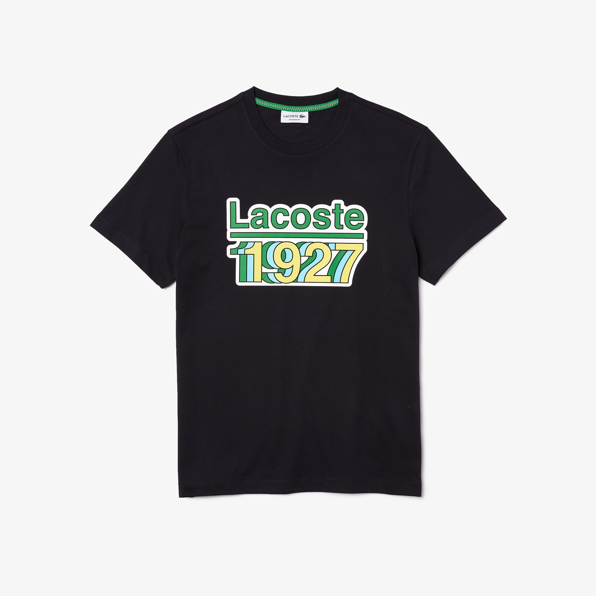 Lacoste Erkek Regular Fit Bisiklet Yaka Baskılı Lacivert T-Shirt