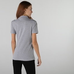 Lacoste Kadın Slim Fit Gri Polo Gri