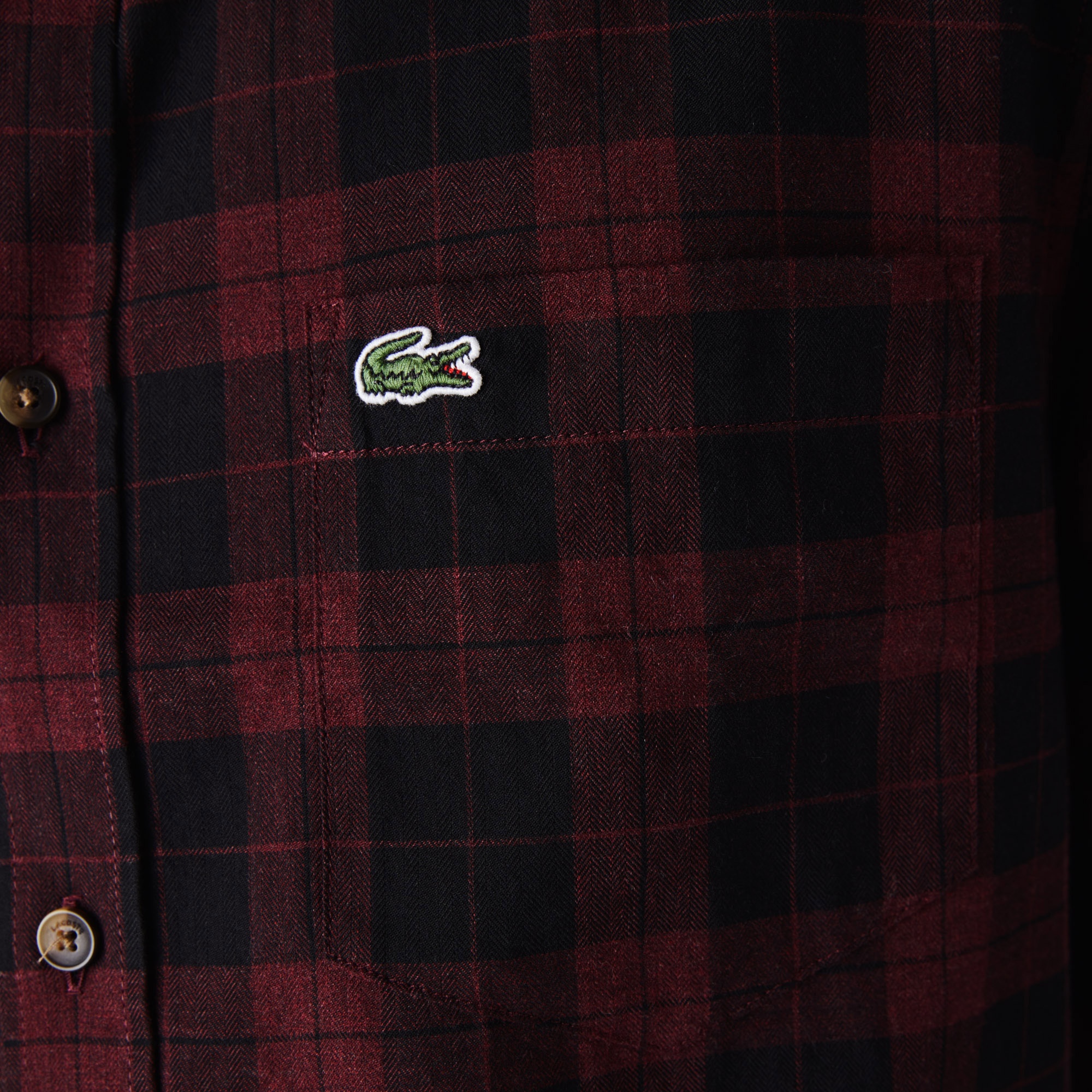 Lacoste Erkek Regular Fit Ekose Kırmızı Gömlek