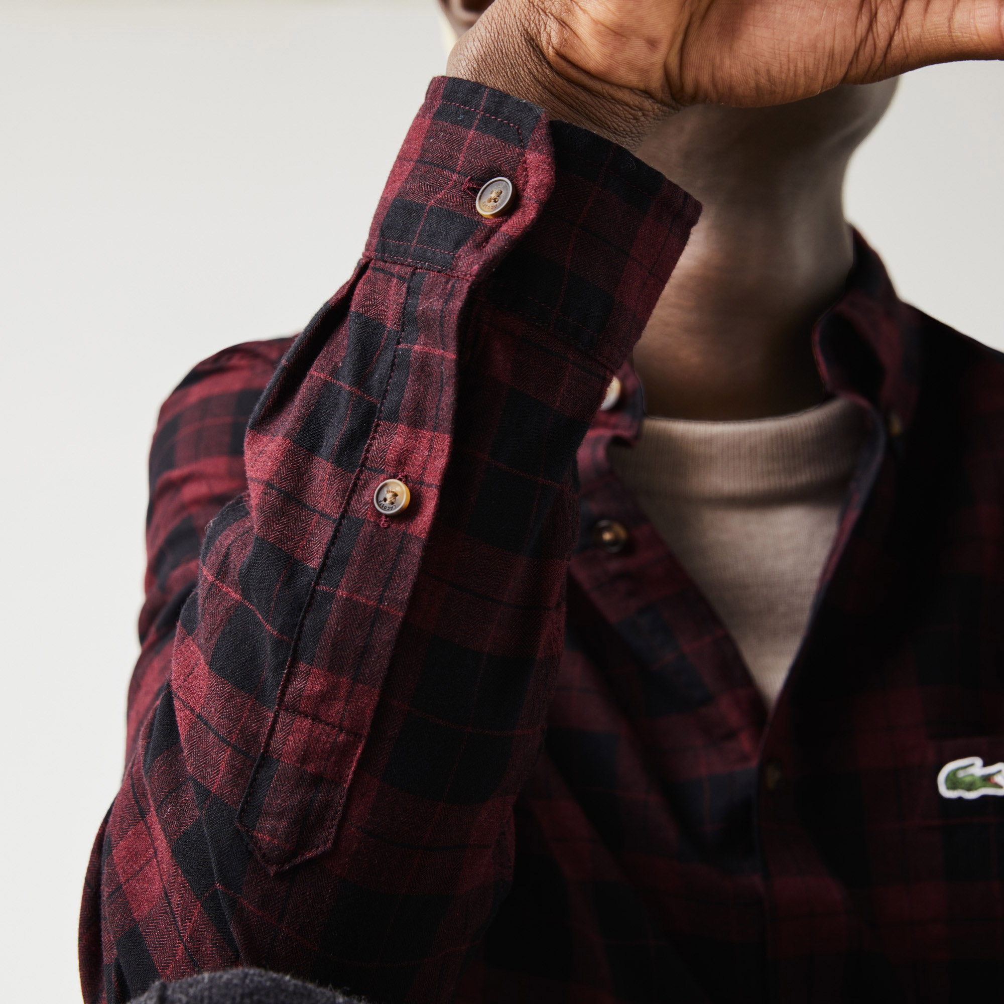 Lacoste Erkek Regular Fit Ekose Kırmızı Gömlek