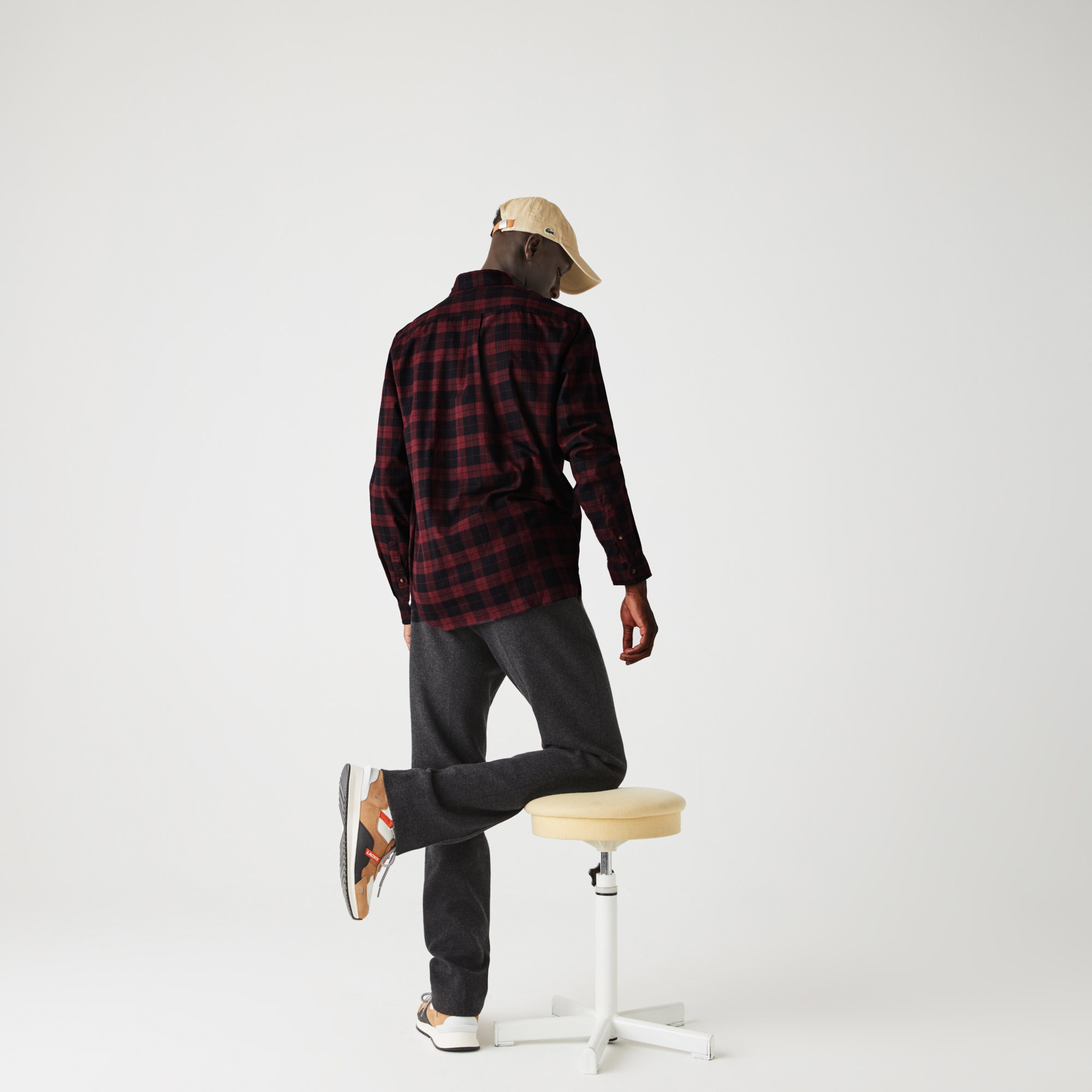 Lacoste Erkek Regular Fit Ekose Kırmızı Gömlek