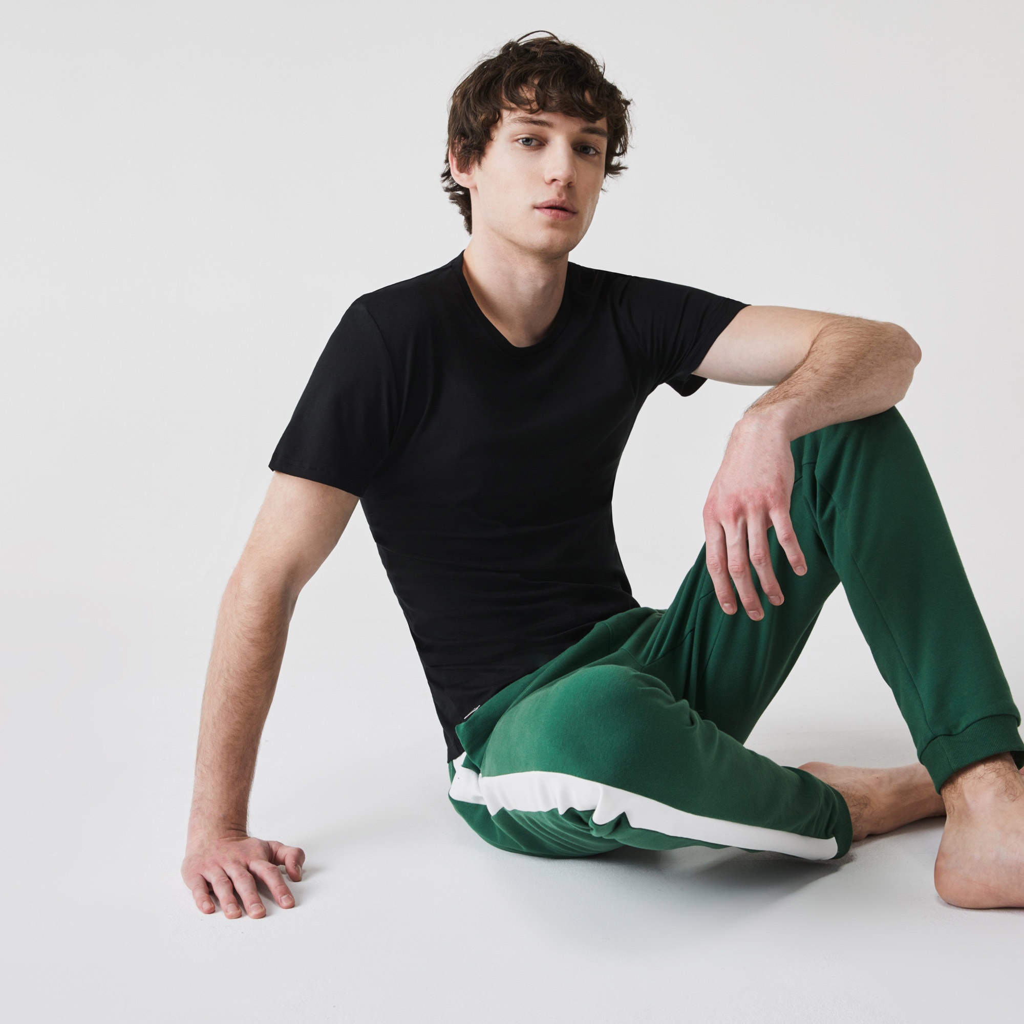 Lacoste Erkek Slim Fit Bisiklet Yaka Renkli 3'lü Atlet