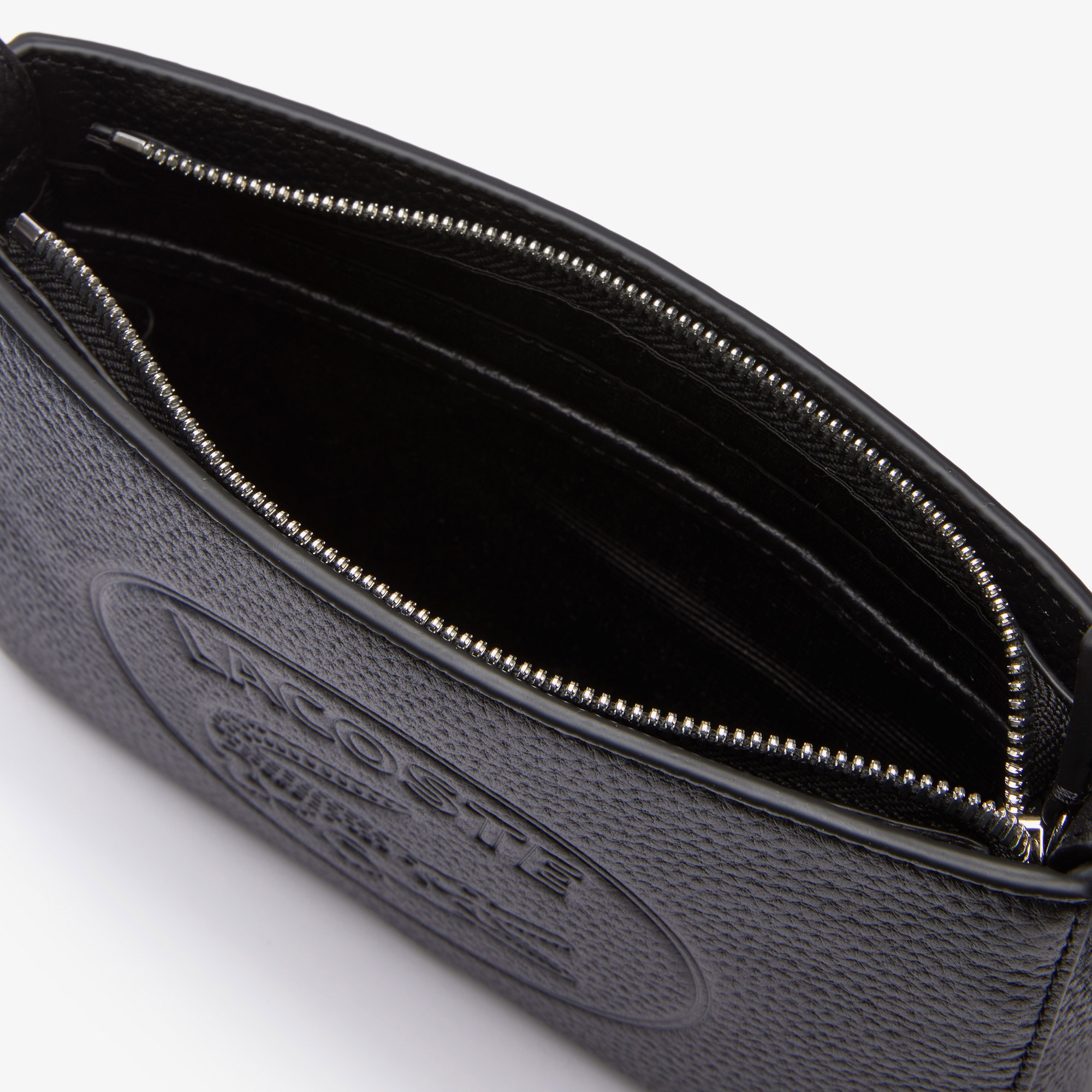 Lacoste Croco Crew Kadın Deri Siyah Çanta