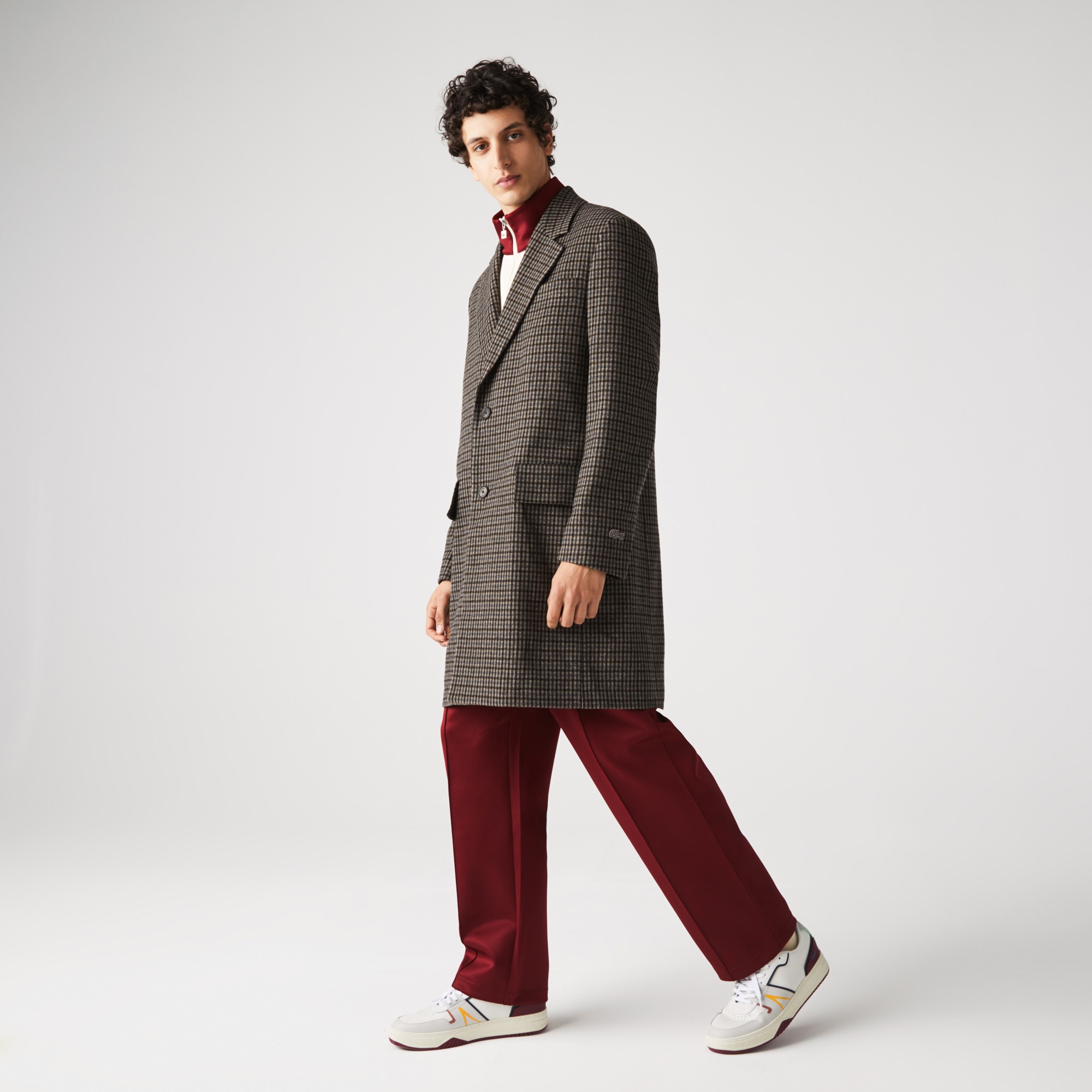 Lacoste Erkek Ekose Haki Kaban