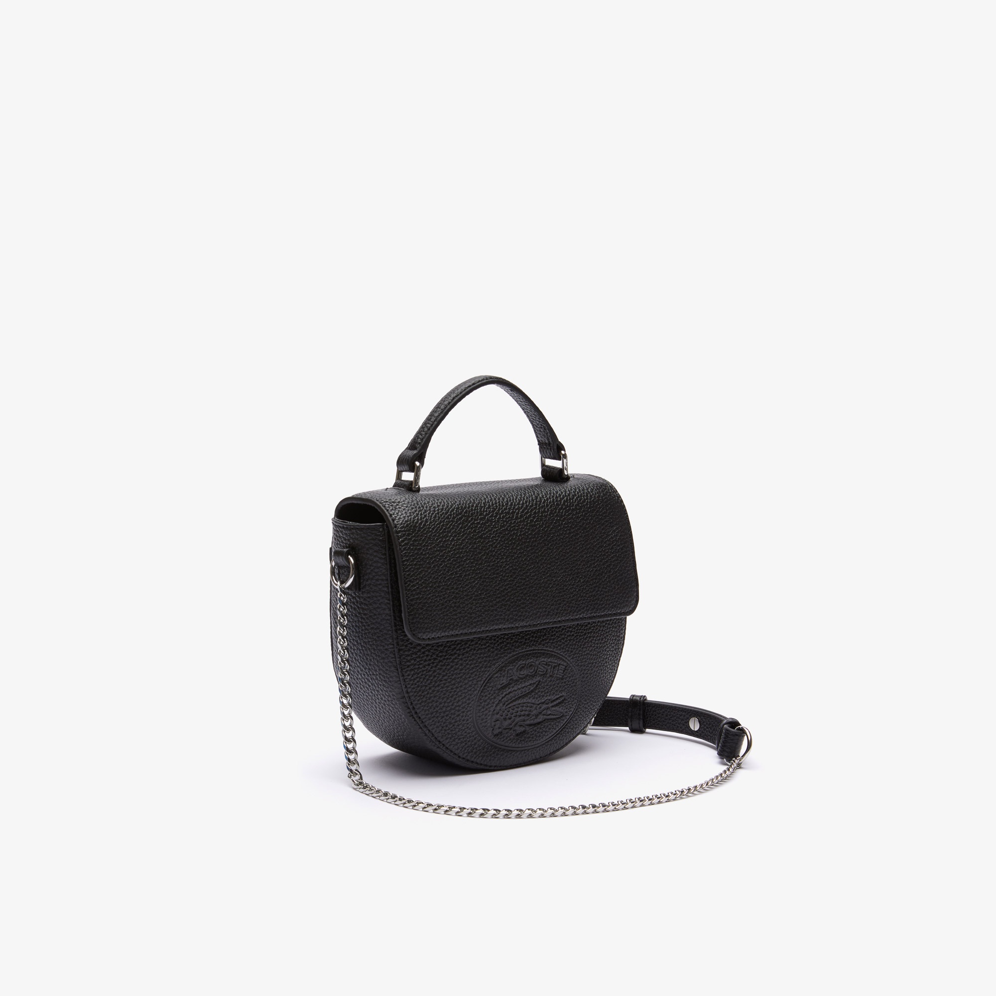 Lacoste Croco Crew Kadın Deri Siyah Çanta