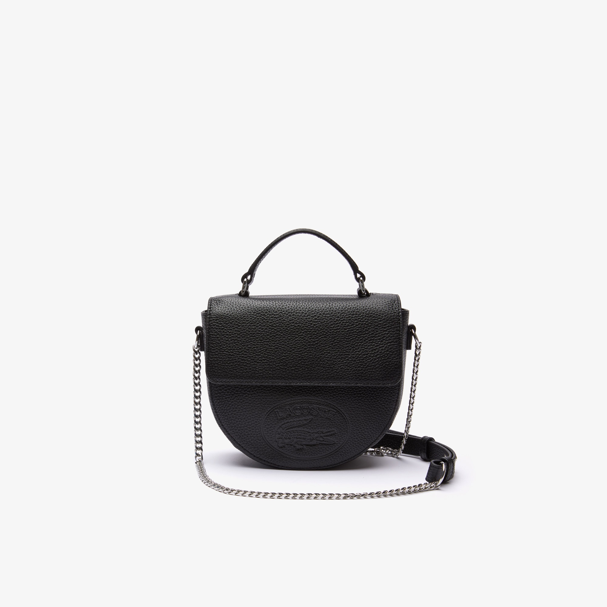 Lacoste Croco Crew Kadın Deri Siyah Çanta