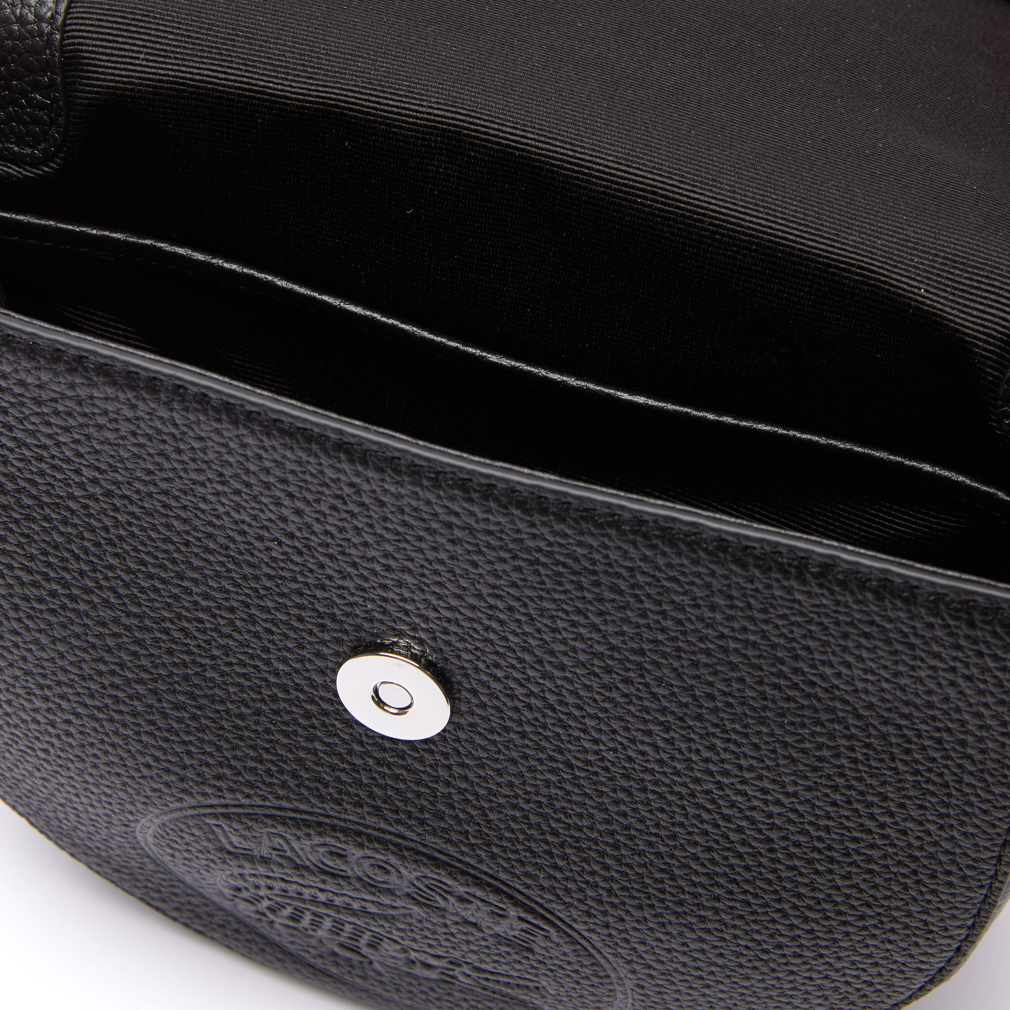 Lacoste Croco Crew Kadın Deri Siyah Çanta