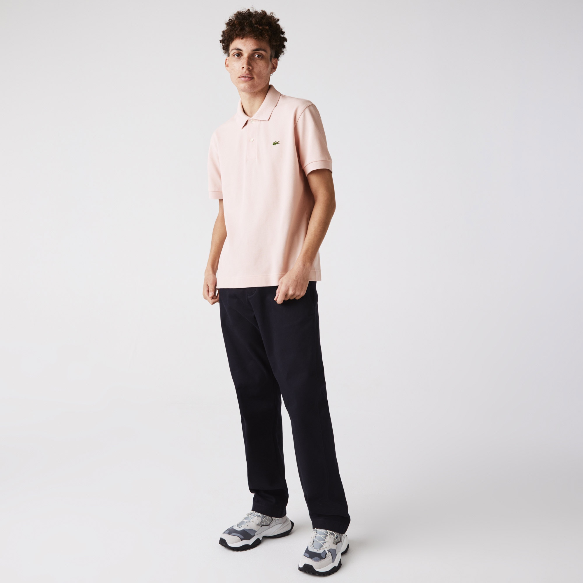 Lacoste Erkek Classic Fit Organik Pamuk Açık Pembe Polo