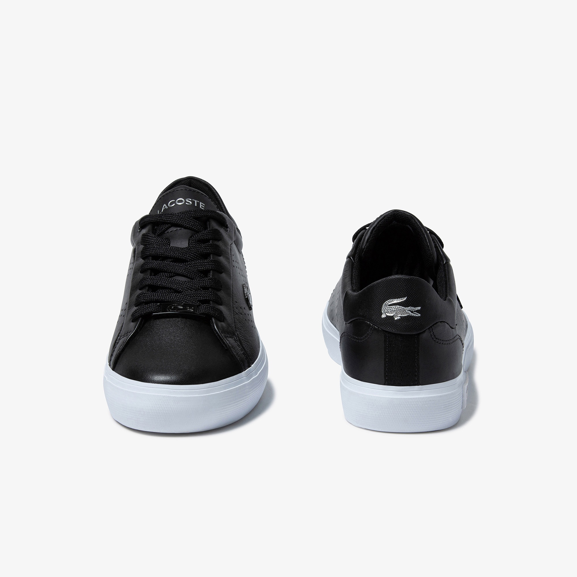 Lacoste Powercourt 2.0 Kadın Deri Siyah Sneaker
