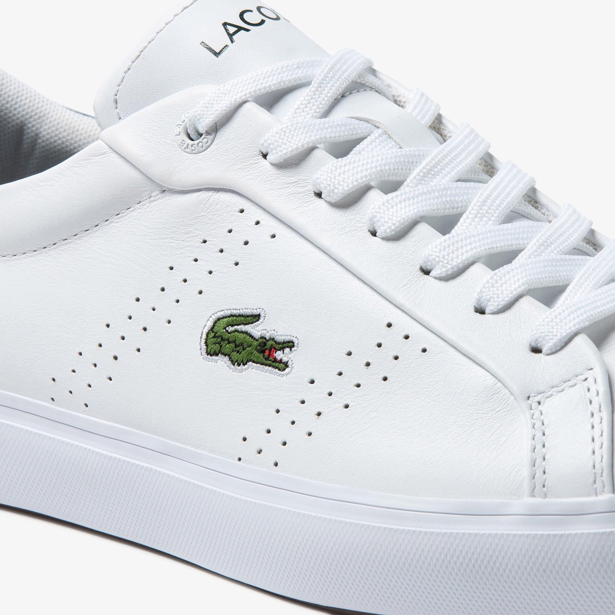 Lacoste Power Court 2.0 Erkek Deri Beyaz Sneaker
